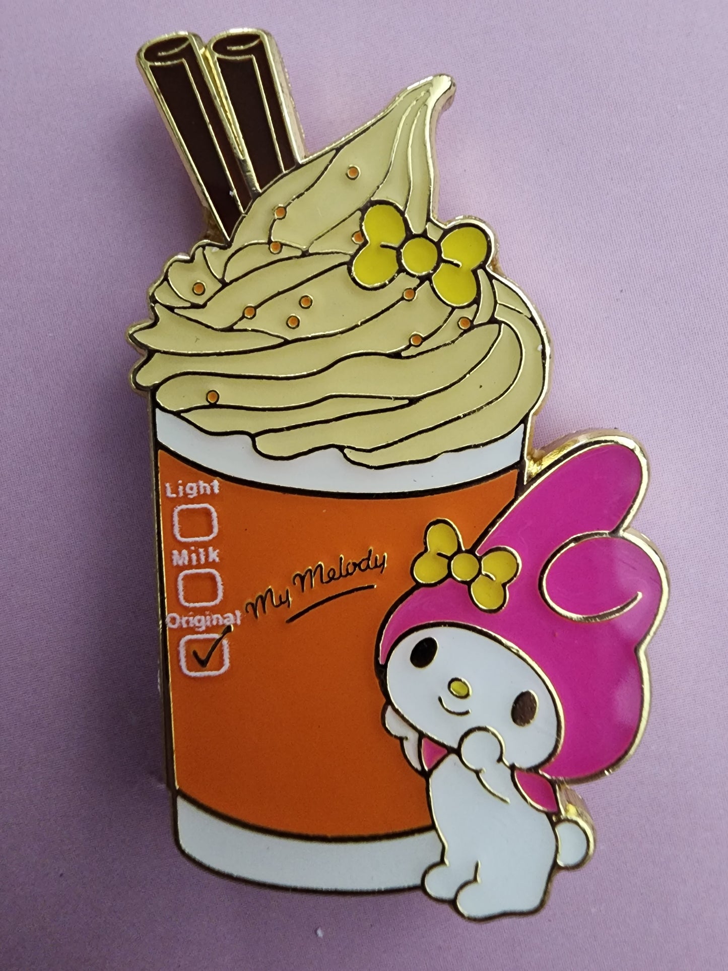 Hello Kitty, My Melody Fall Pumpkin Drink Pin