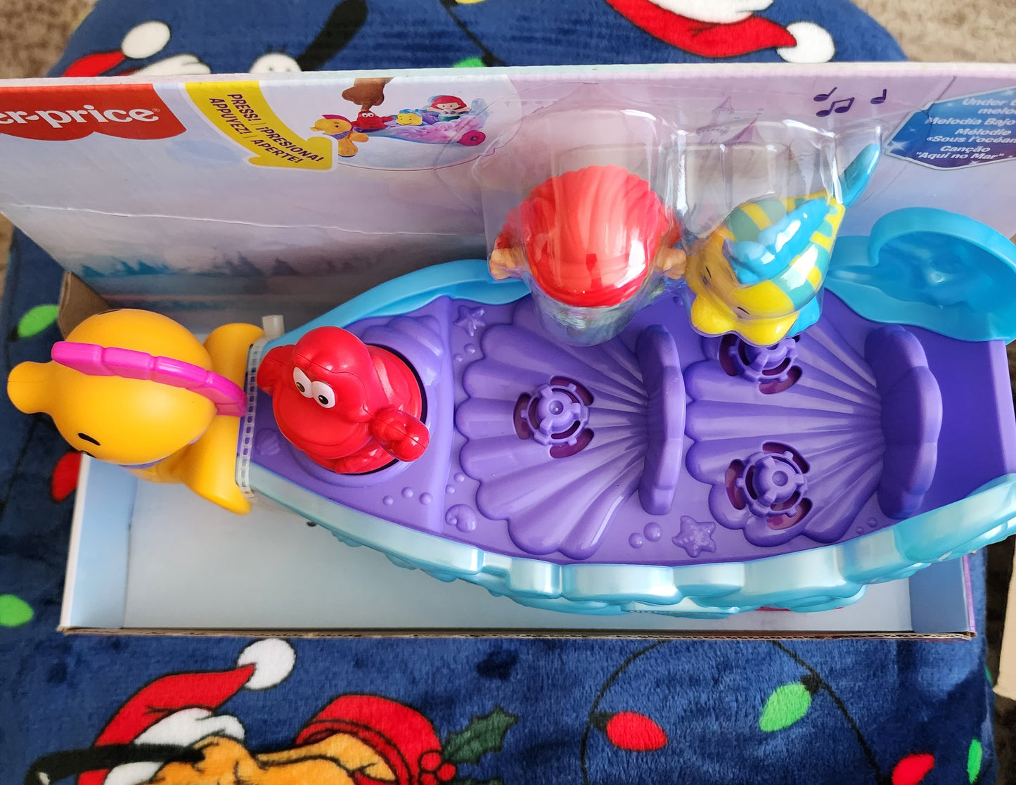 Fisher Price Little People Disney Princess Little Mermaid Light Up Sea Carriage