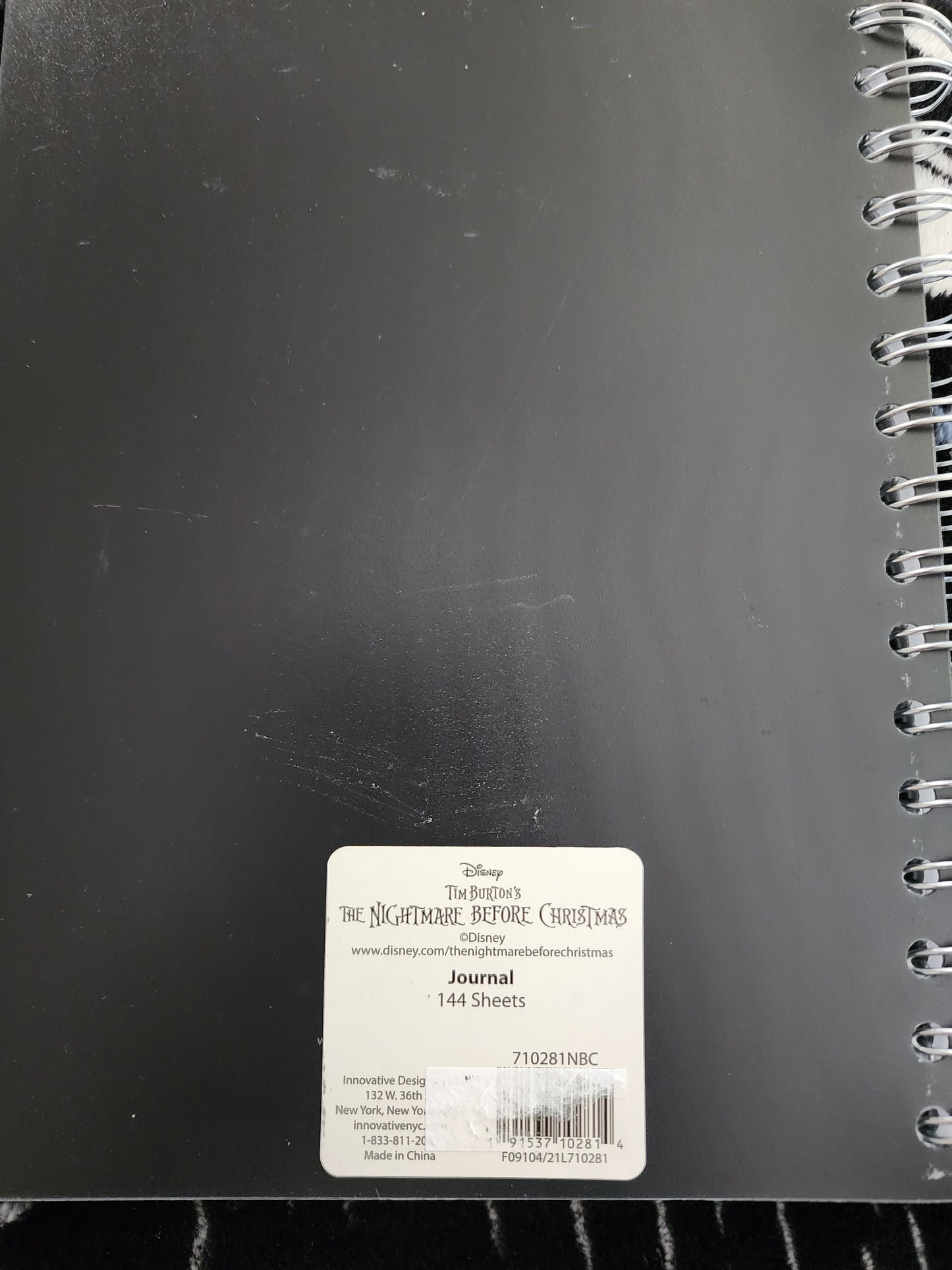 Disney Nightmare Before Christmas Notebook