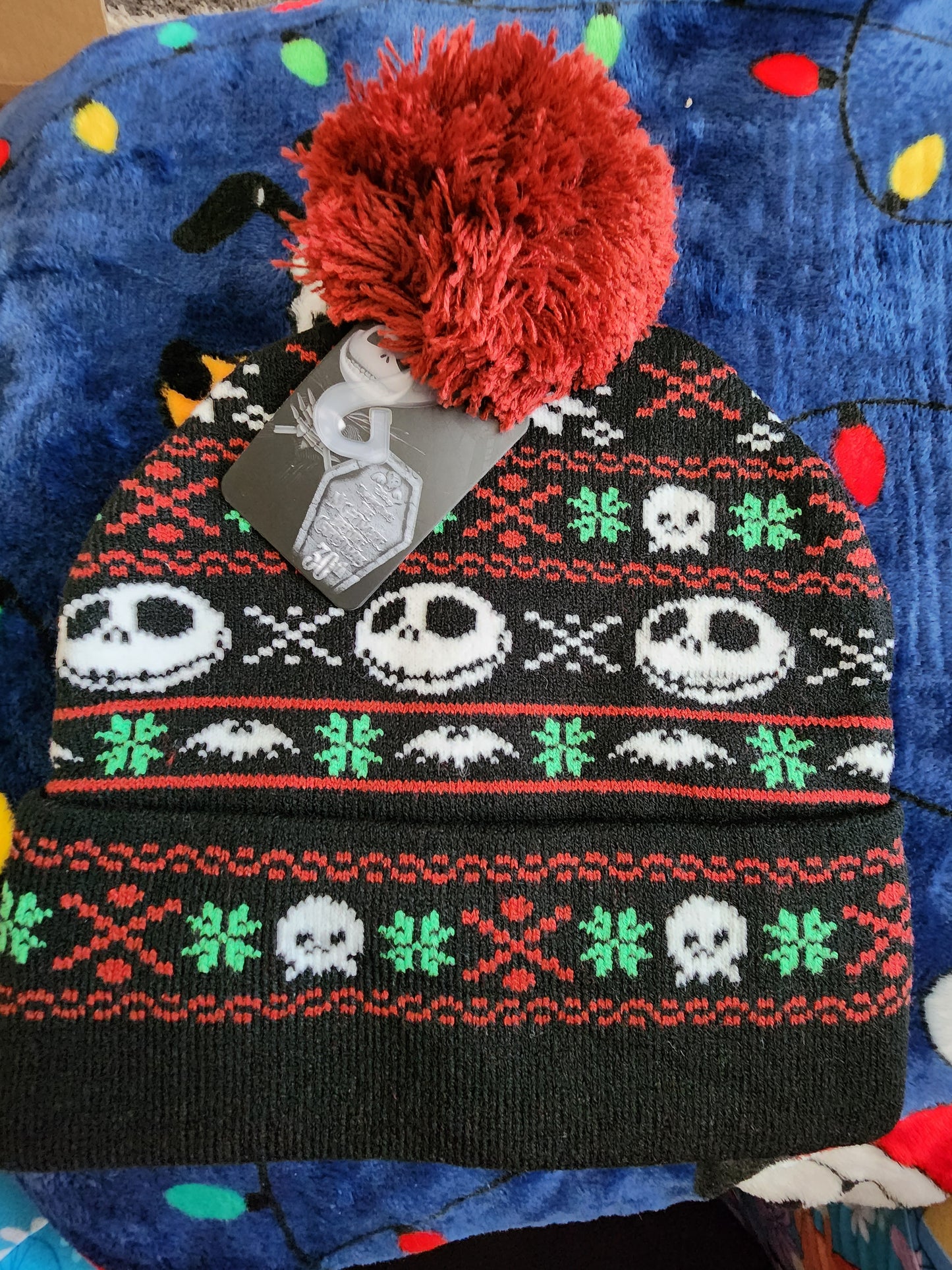 Disney Nightmare Before Christmas 30th Anniversary Ugly Sweater Beanie.