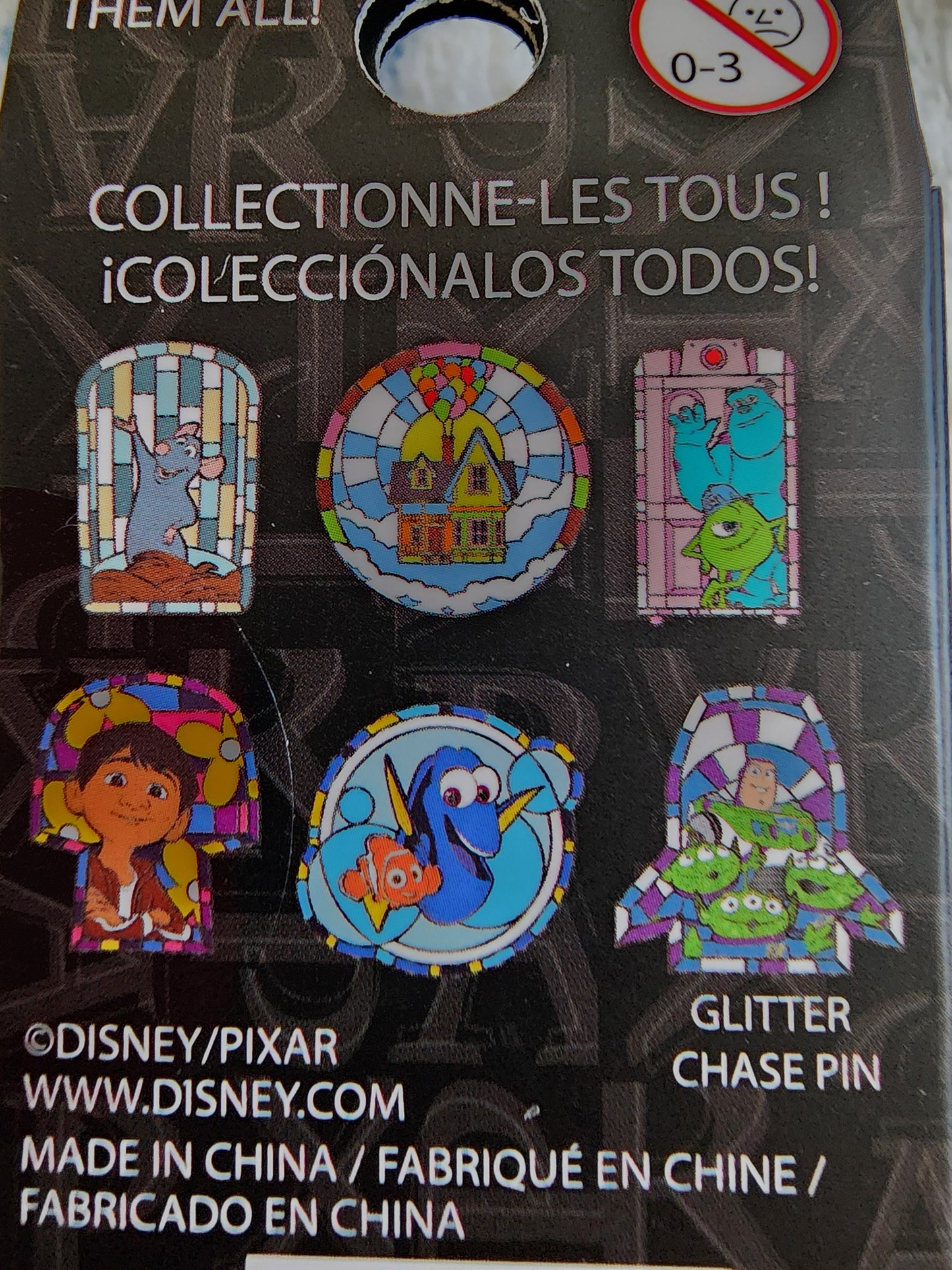 Disney Pixar Characters Stained Glass Mystery Pins