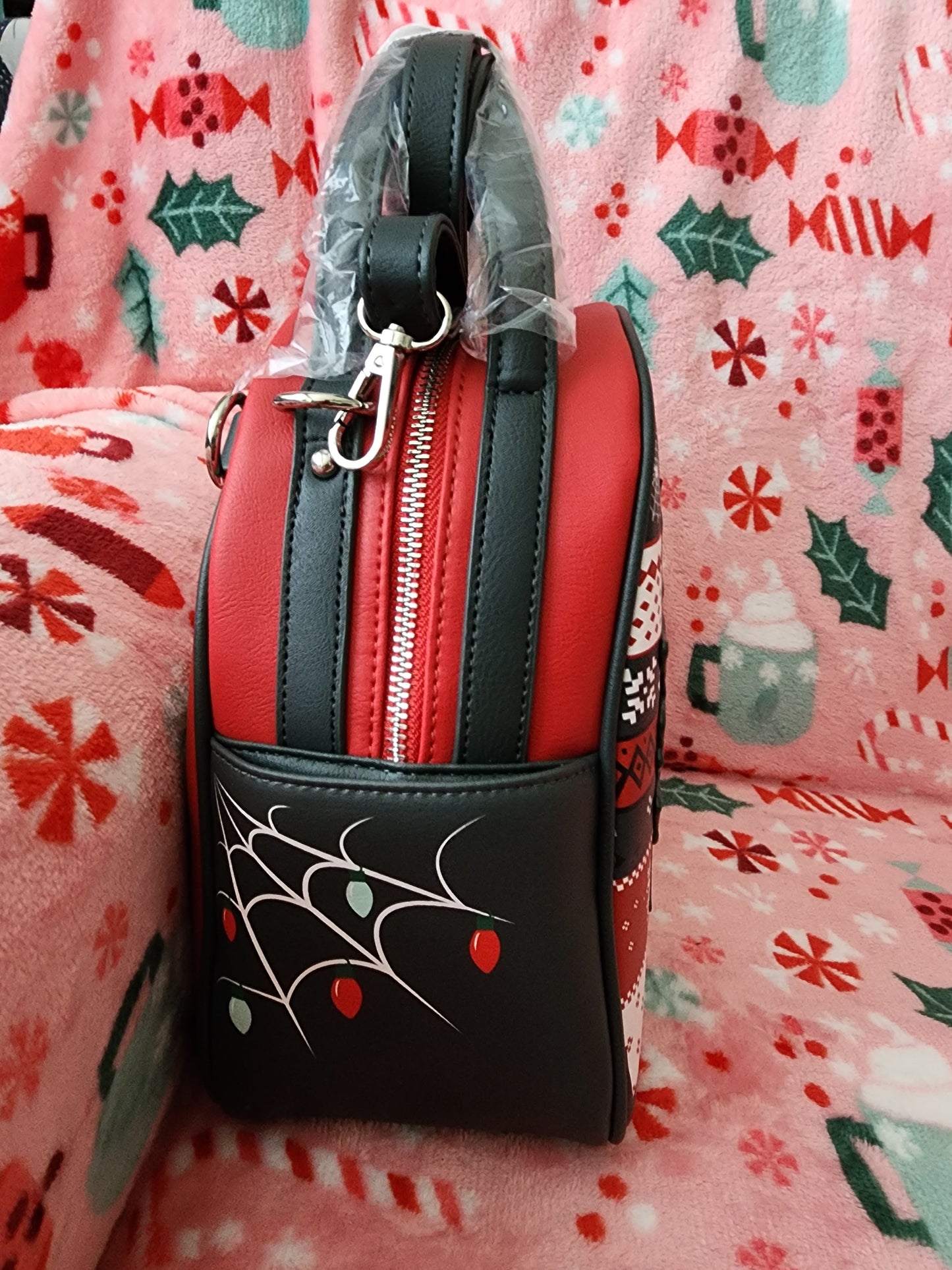 Loungefly Spiderman Ugly Sweater Light-Up Holiday Backpack