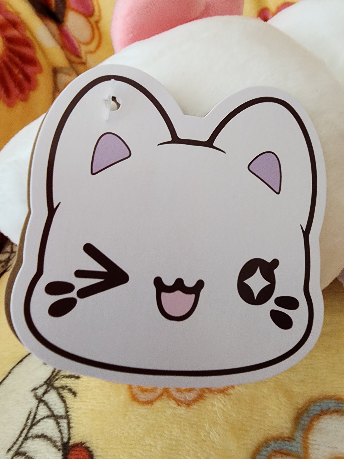 Meowchi White Holding Candy Valentine's Heart Plush