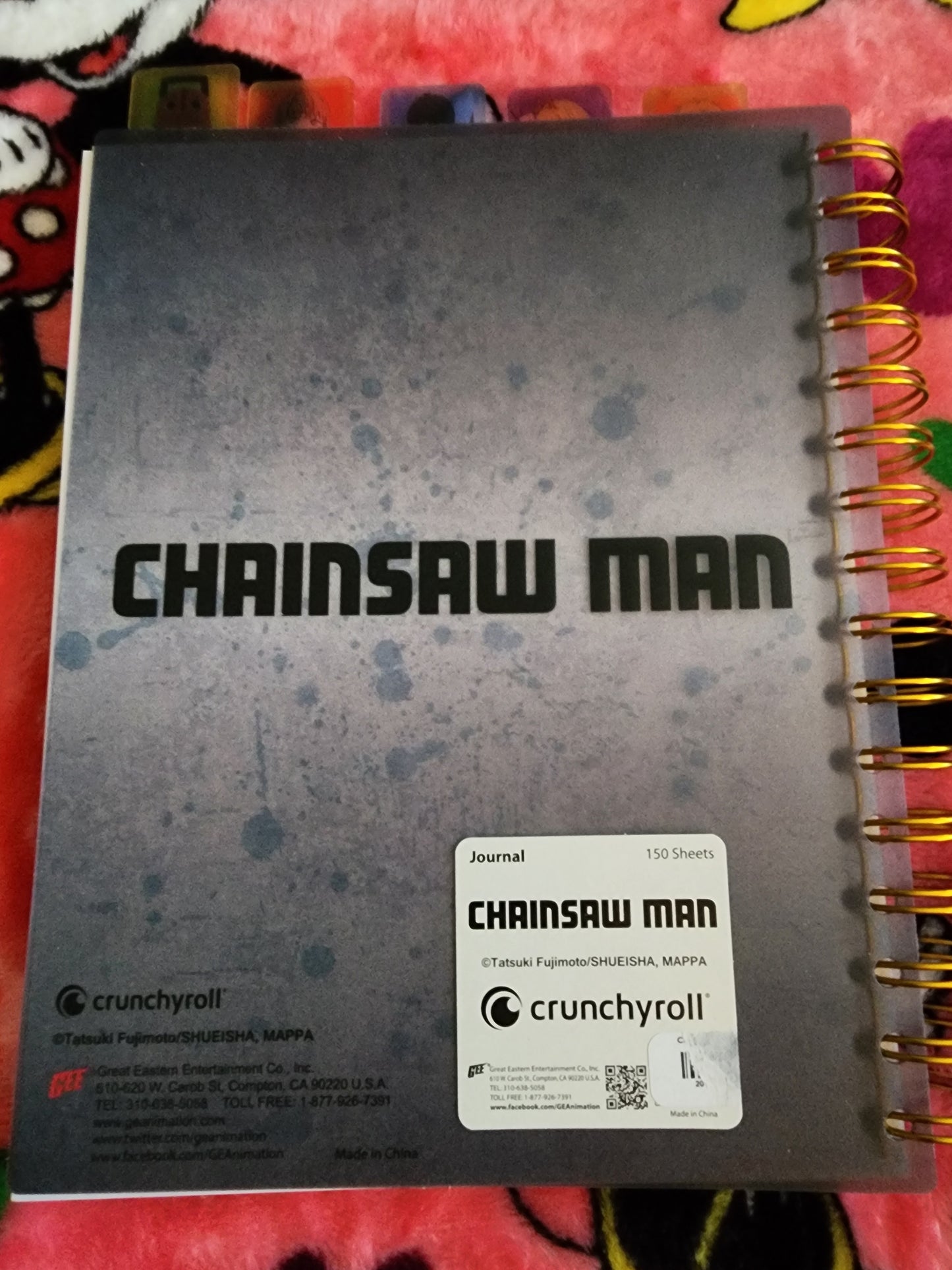 Chainsaw Man Tabbed Notebook