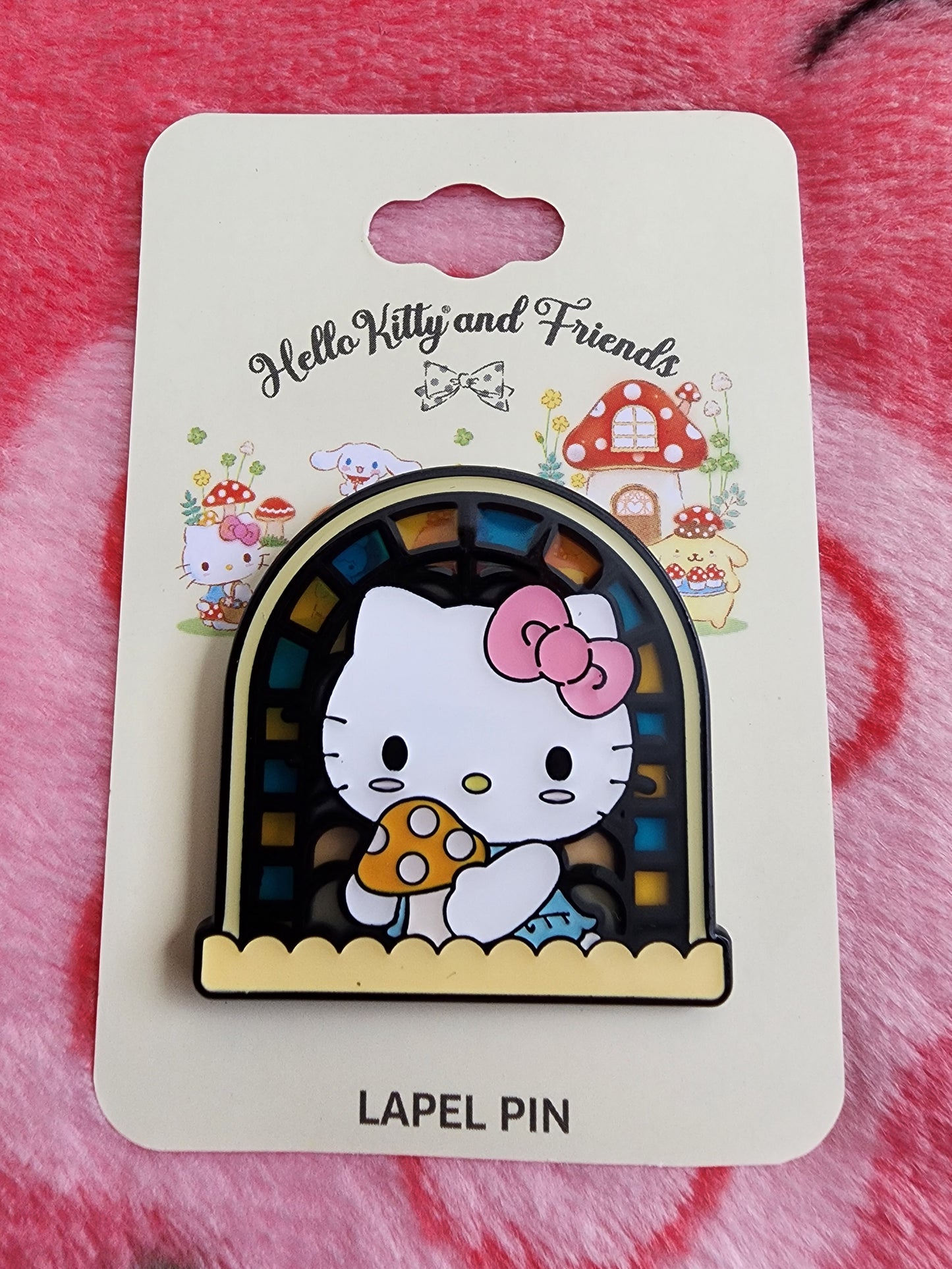 Hello Kitty and Friends Mushroom Window Pin
