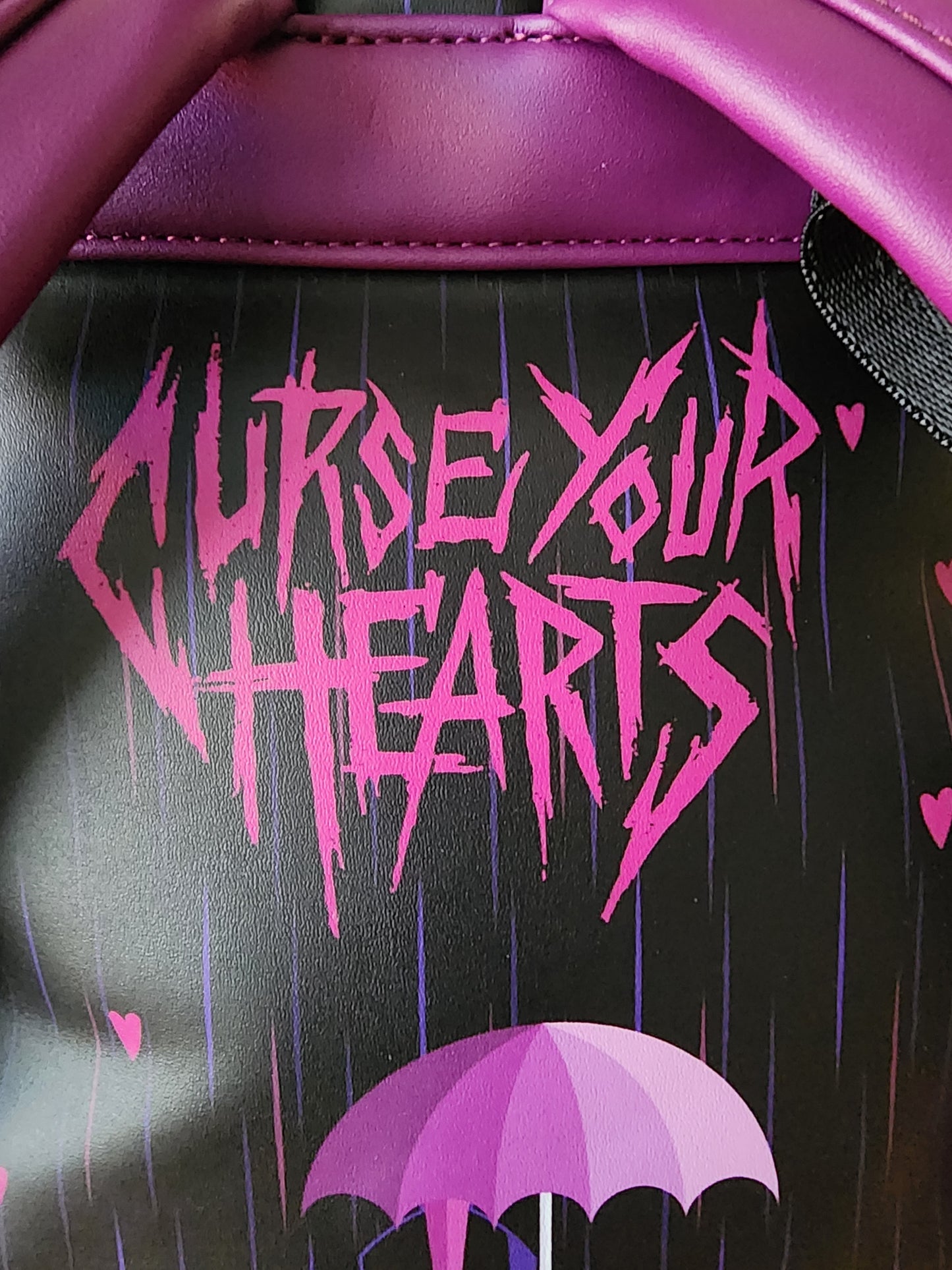 Loungefly Disney Villains Umbrella Hearts Backpack