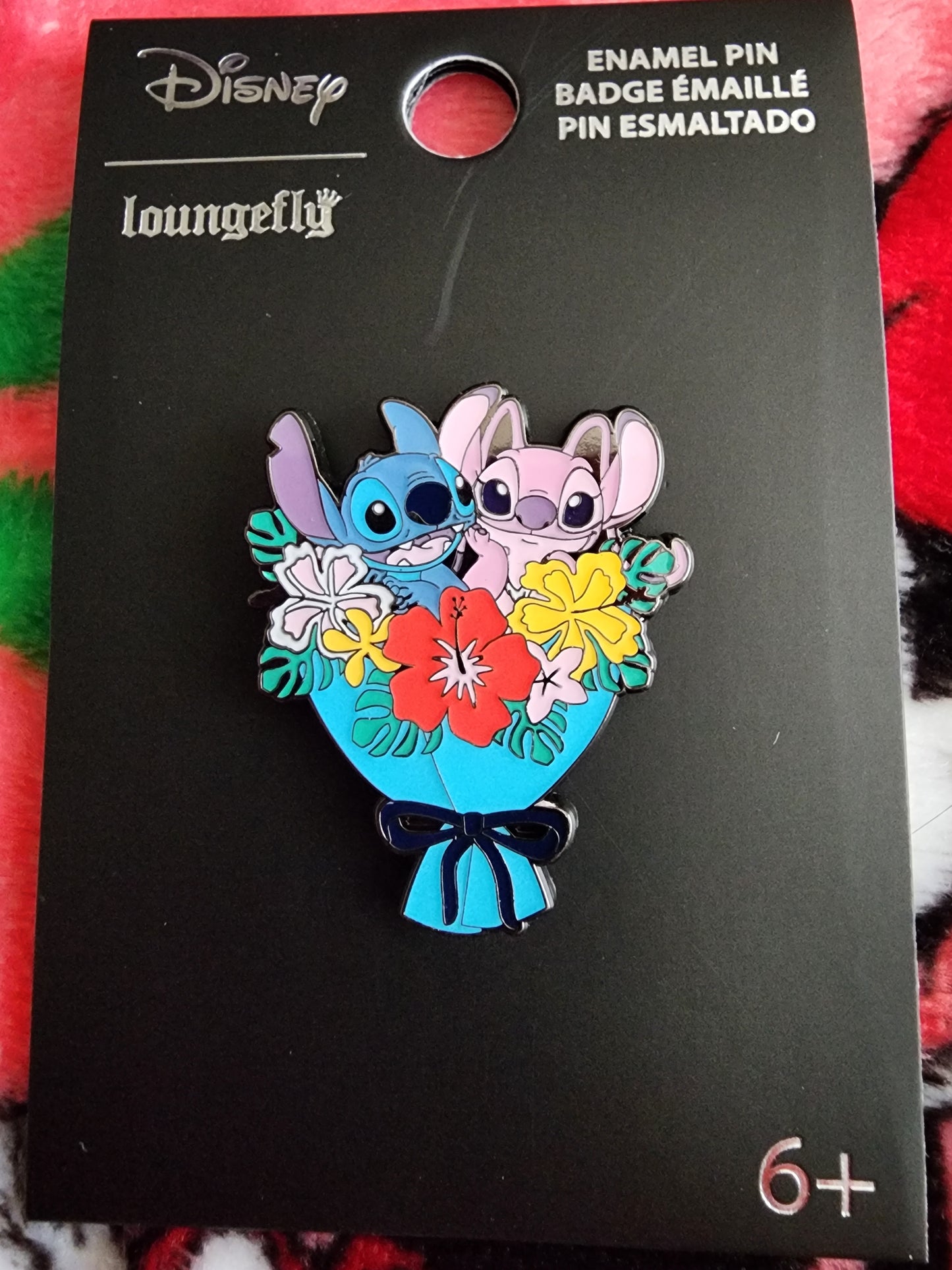 Loungefly Disney Stitch & Angel Flower Bouquet Pin