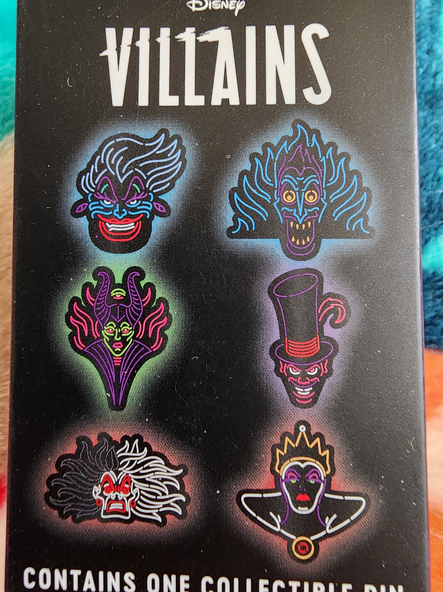 Disney Villains Neon Mystery Pins