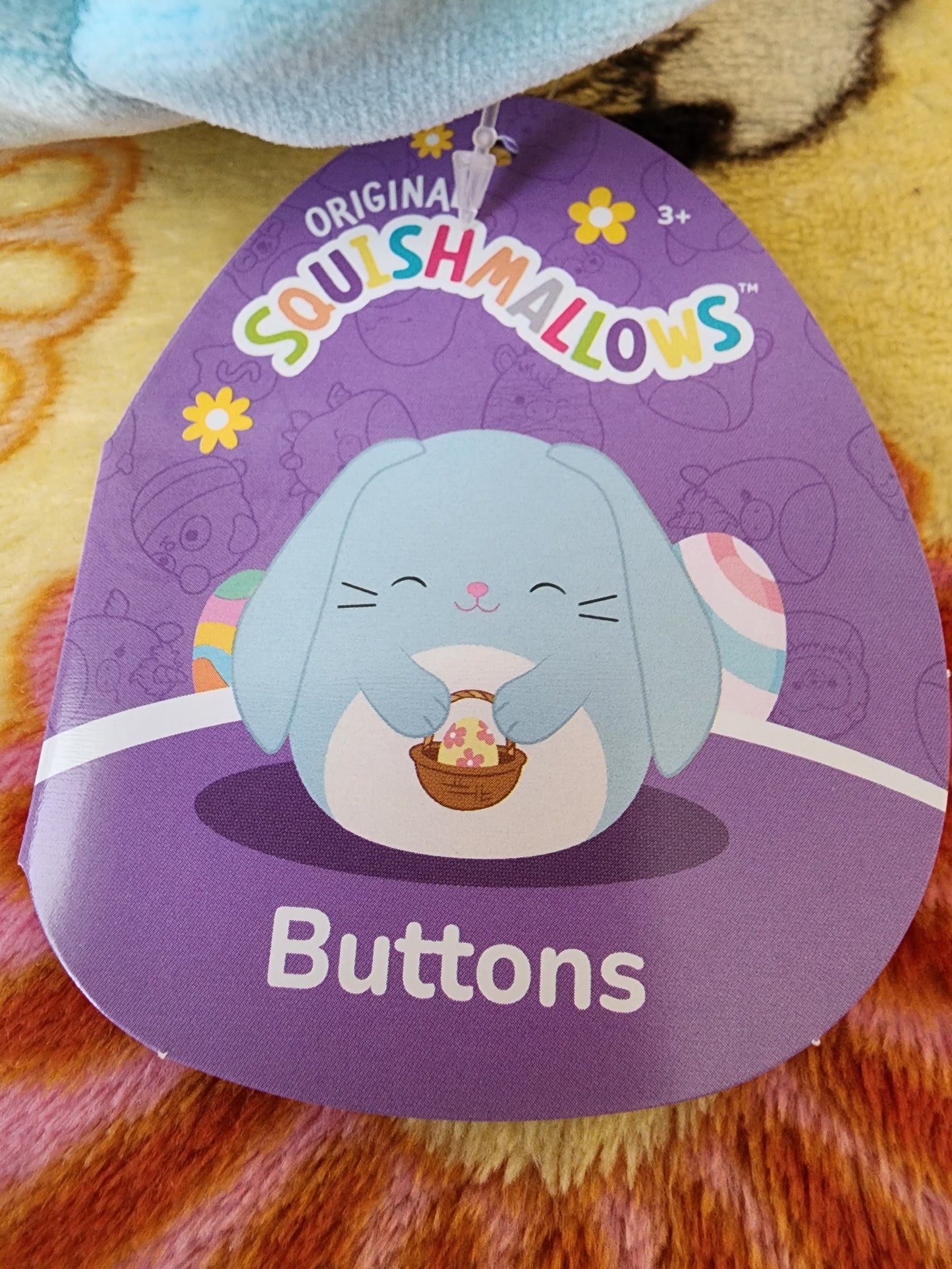 Squishmallows 4.5" Buttons Easter Bunny Plush