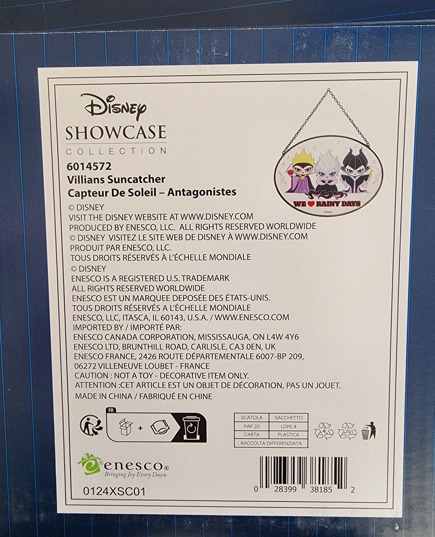 Disney Showcase Villains Suncatcher