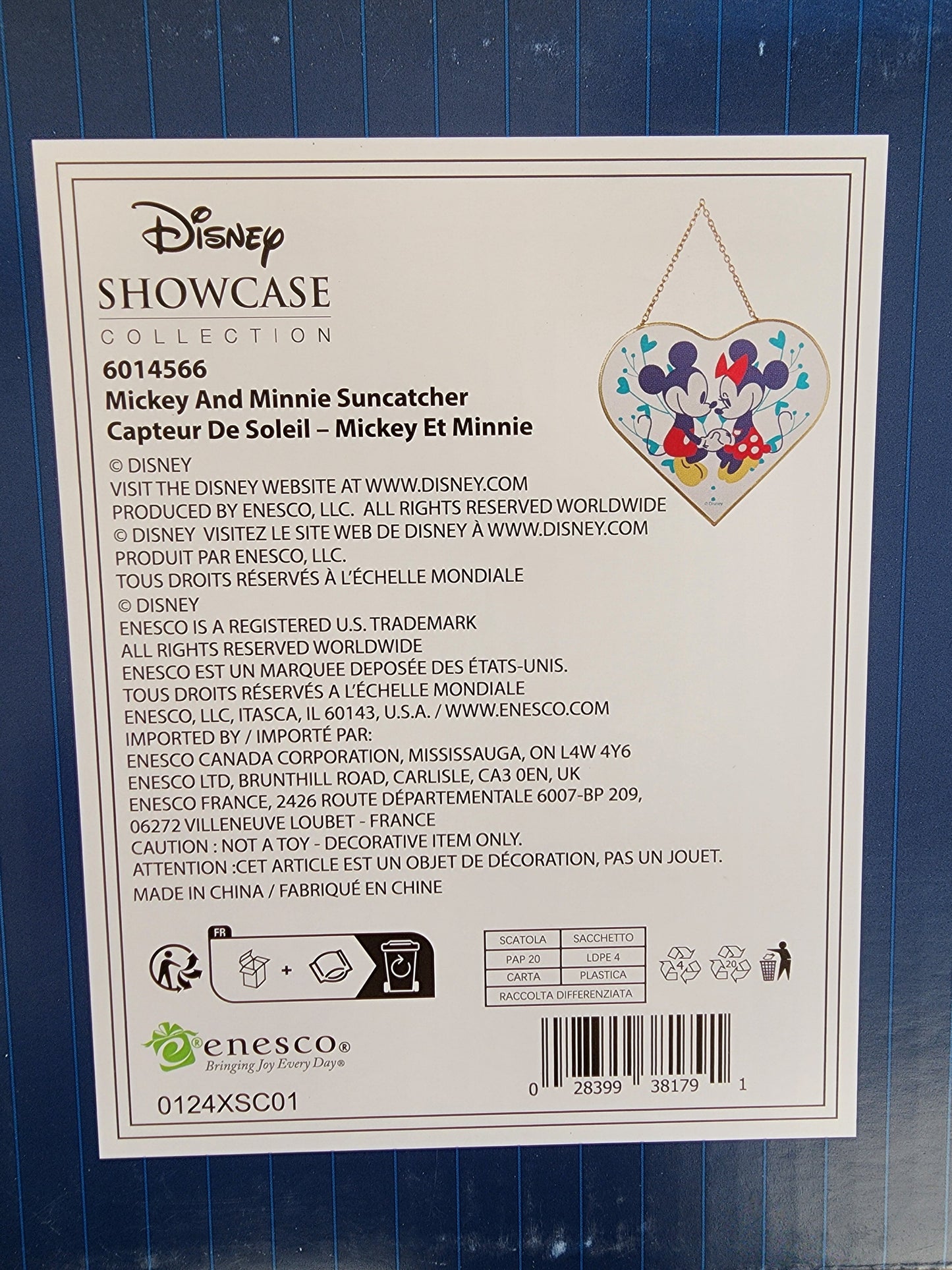 Disney Showcase Mickey and Minnie Suncatcher