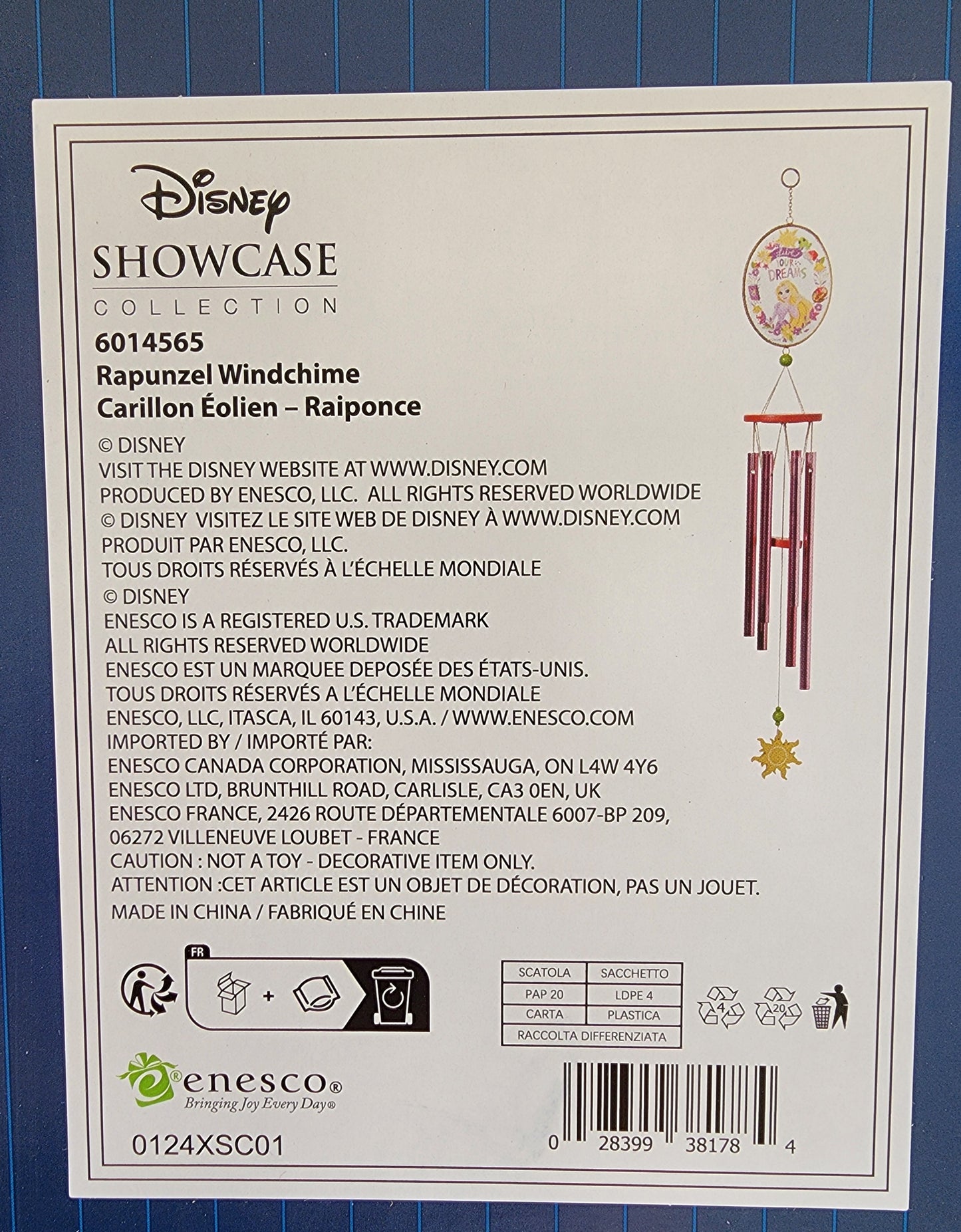 Disney Showcase Rapunzel Wind Chime