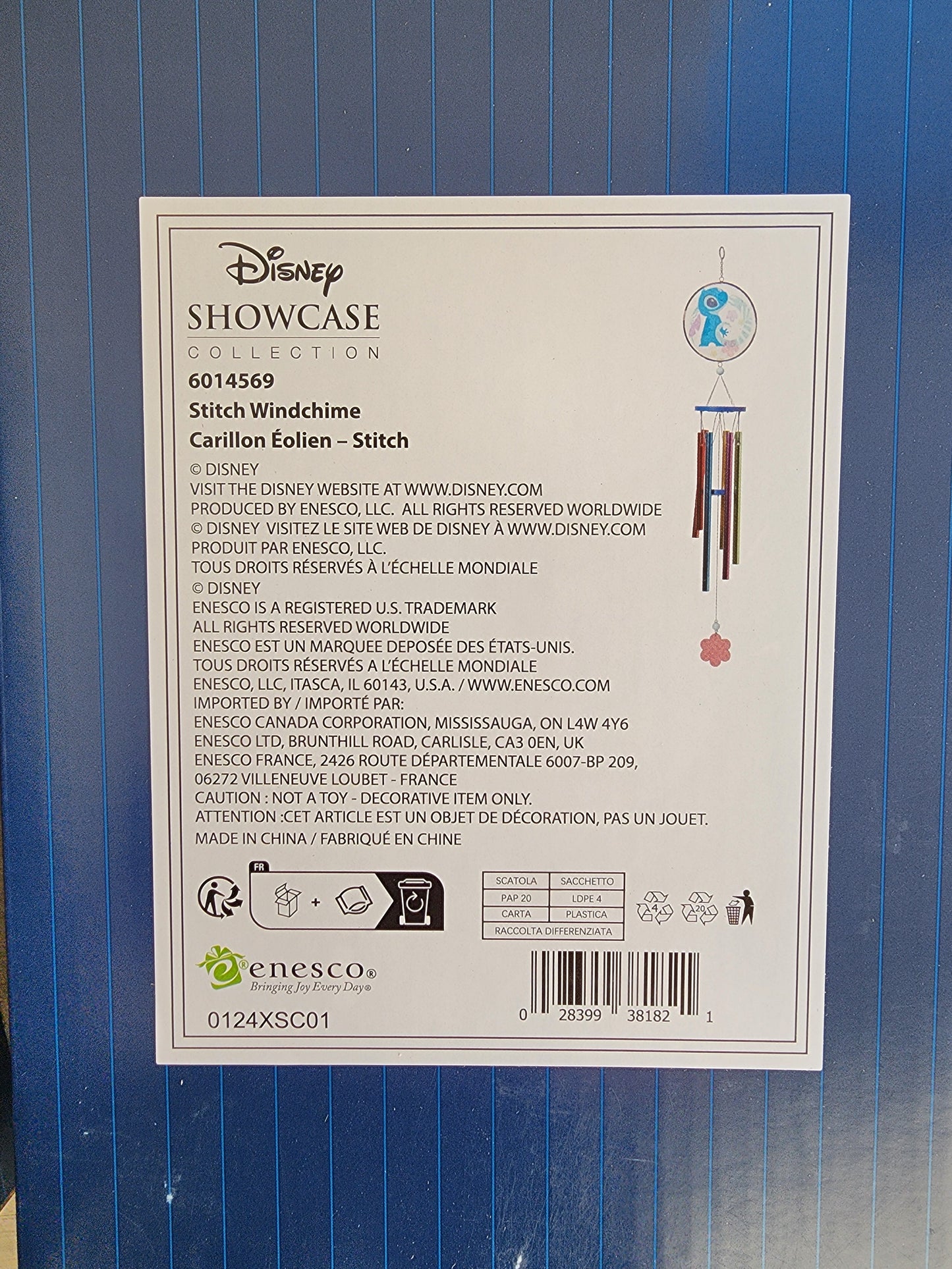 Disney Showcase Stitch Wind Chime