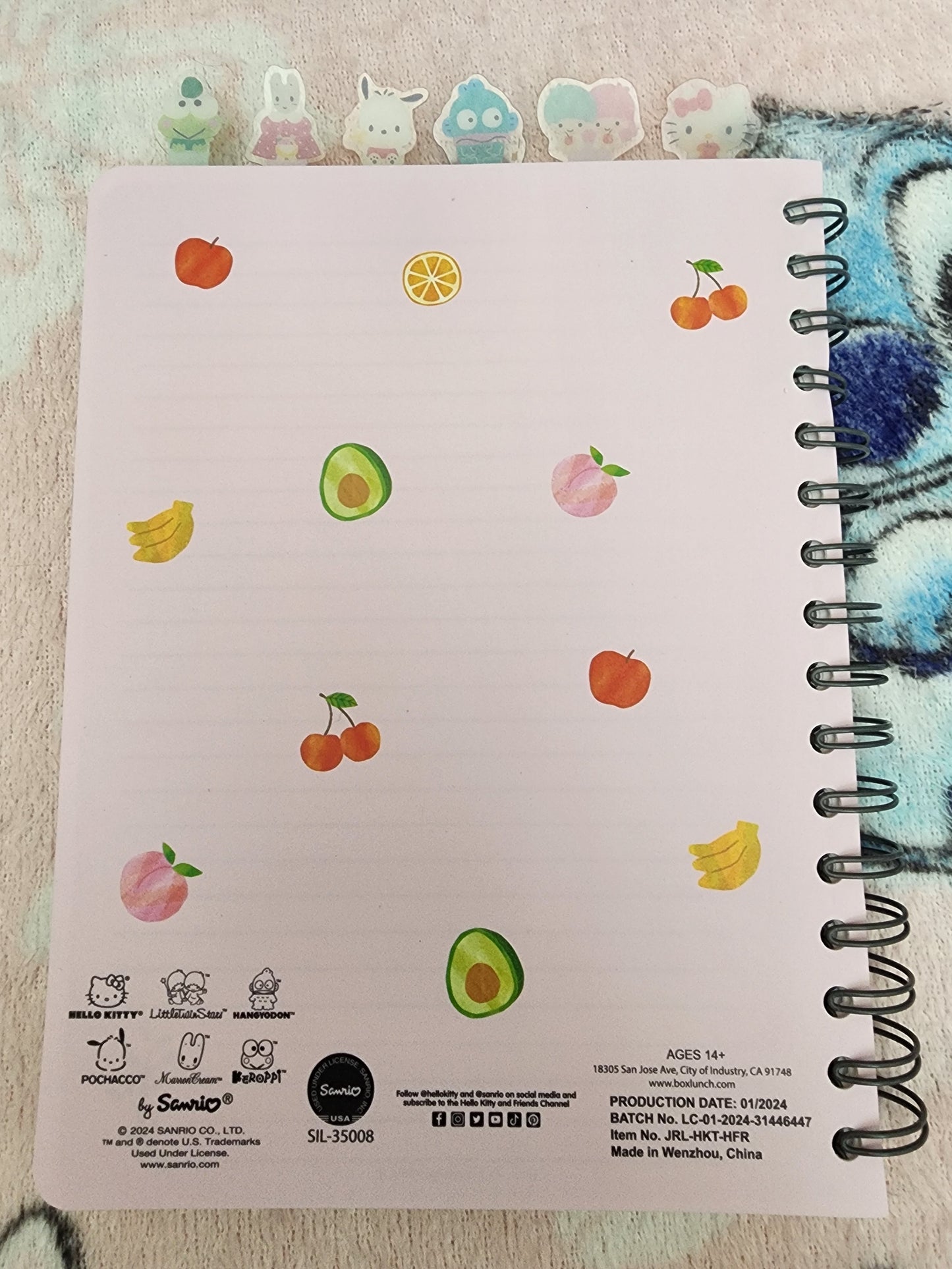 Hello Kitty and Friends Fruit Notebook