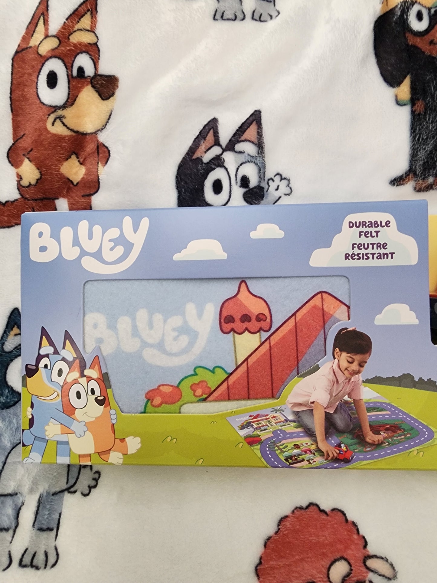 Bluey Kids Play Mat Plus a Bluey Car