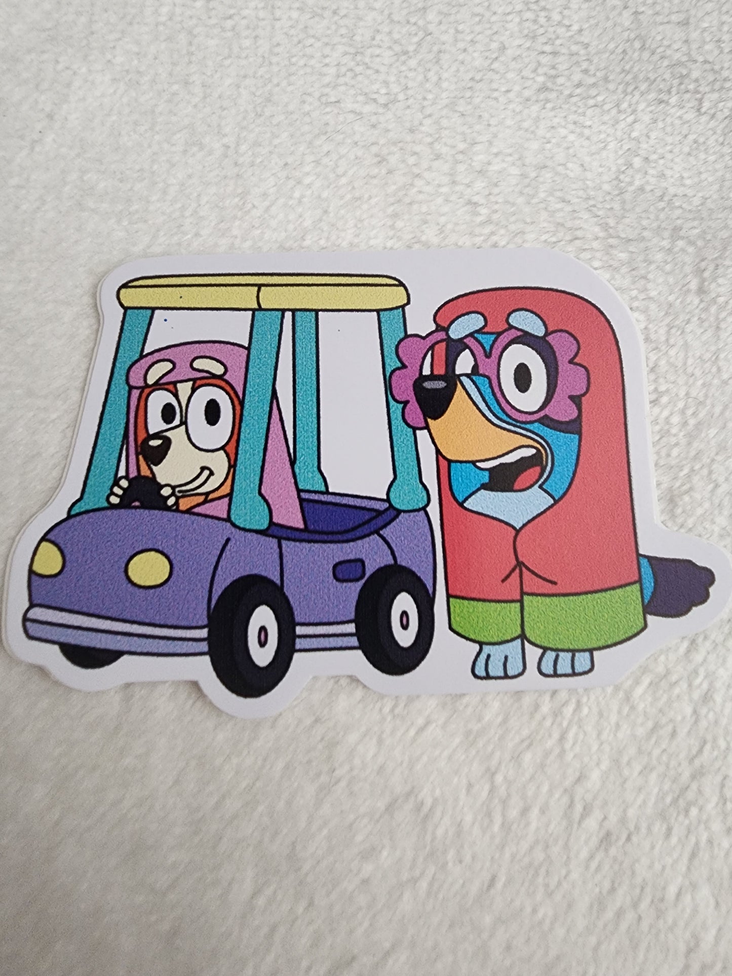 Bluey and Bingo as Grannies Sticker