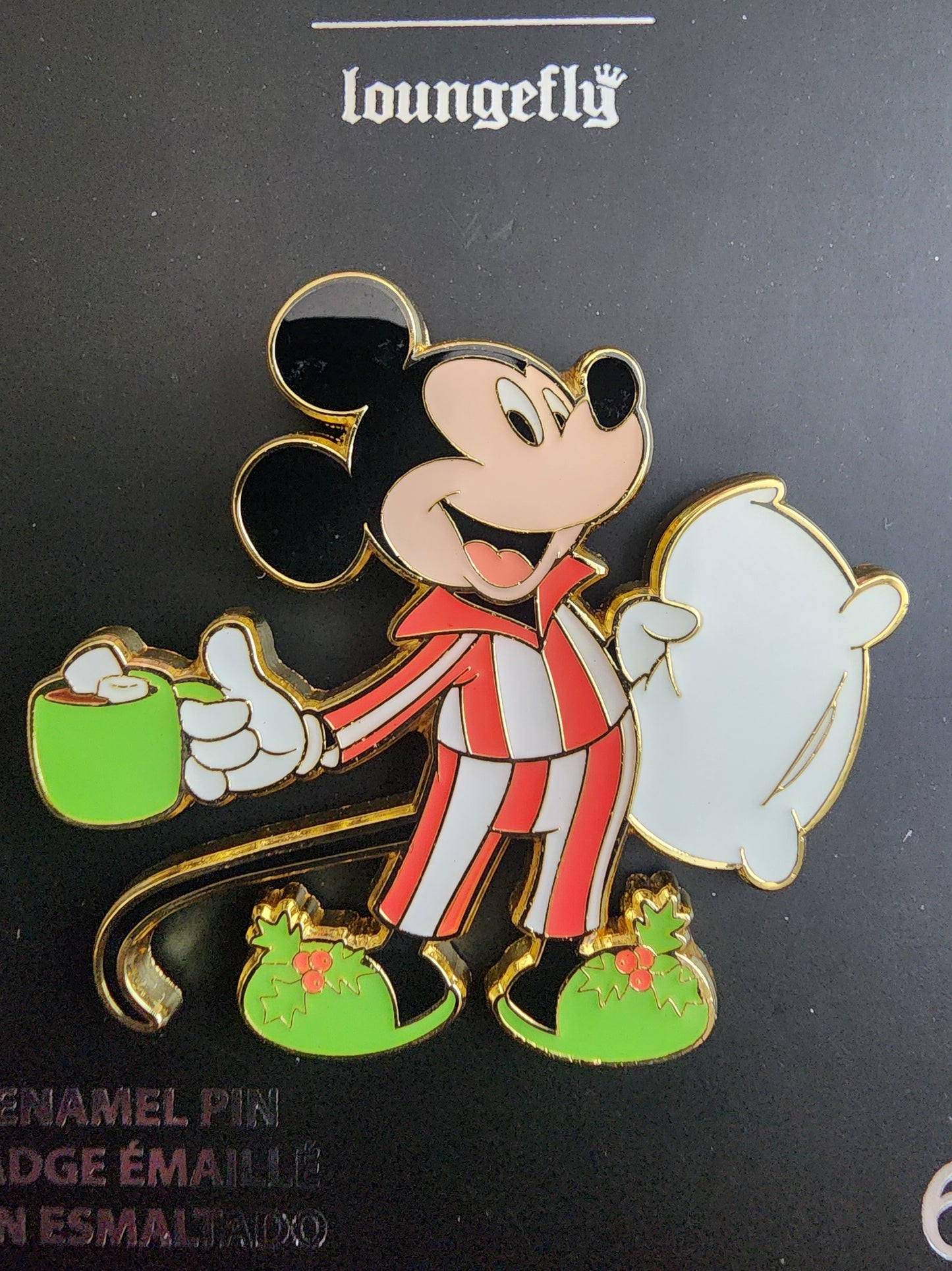 Loungefly Disney Mickey Mouse Holiday PJ's Pin