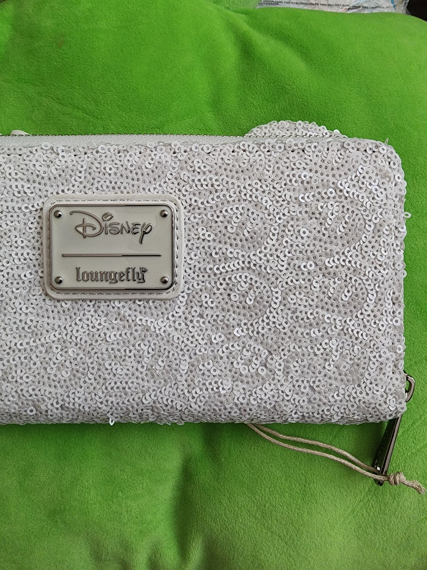 Loungefly Disney Minnie Mouse White Sequined Wallet