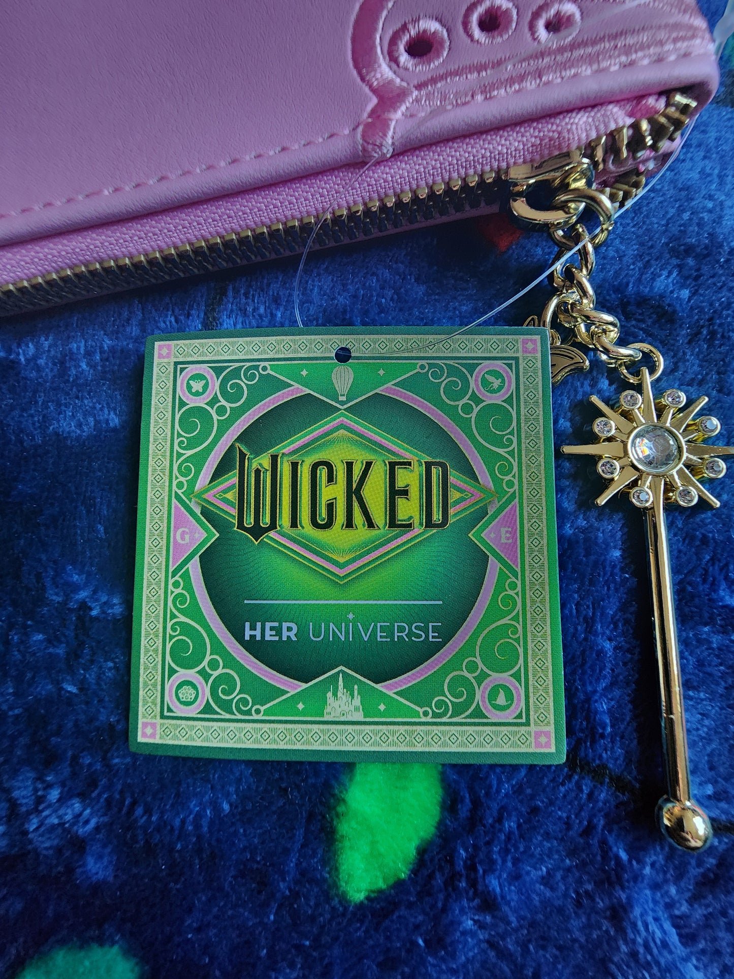 Our Universe Wicked Glinda Pink Butterfly Zipper Wallet