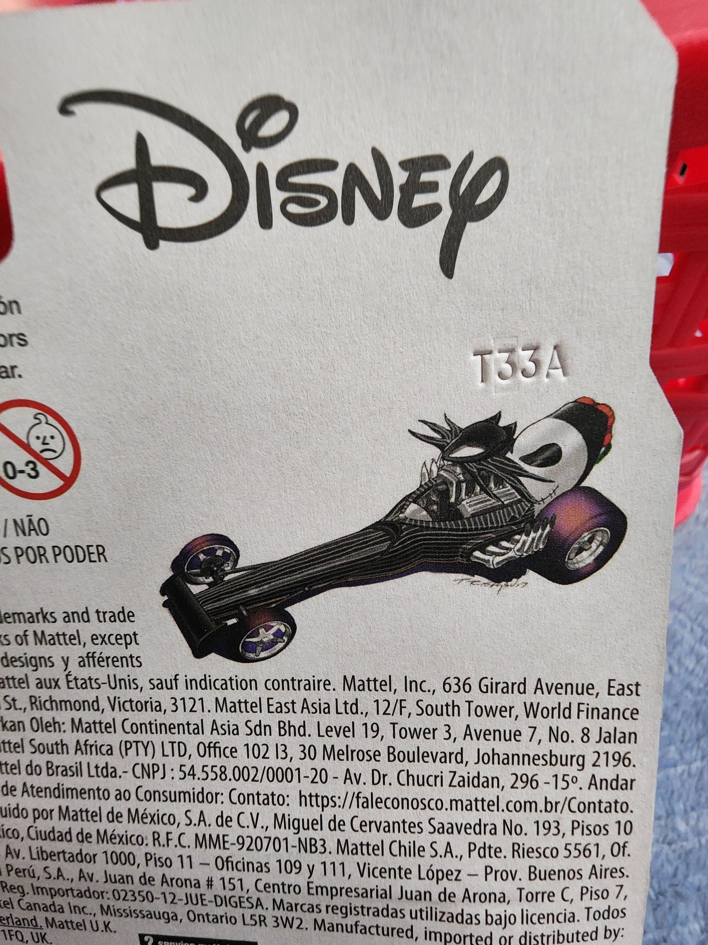 Hot Wheels Disney Nightmare Before Christmas Jack Car