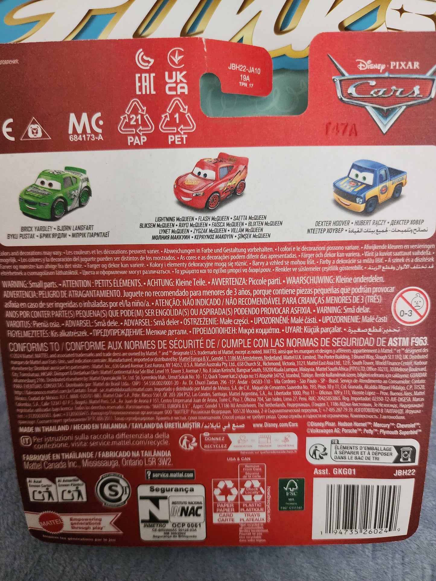 Disney Pixar Cars Mini Racers 3-packs Set