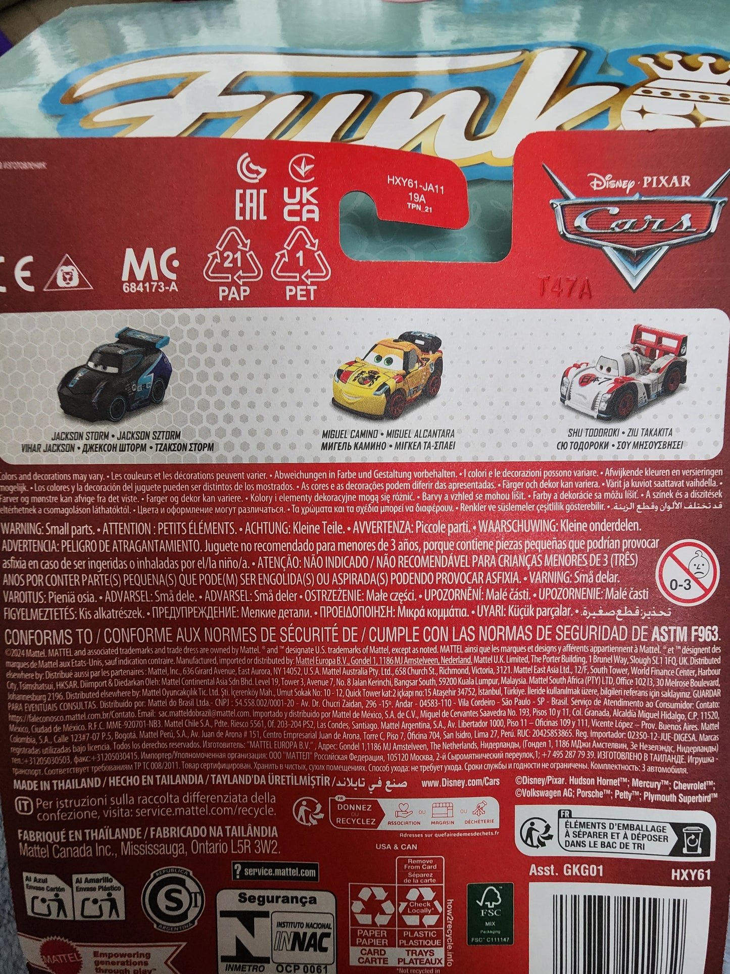 Disney Pixar Cars Mini Racers 3-packs Set