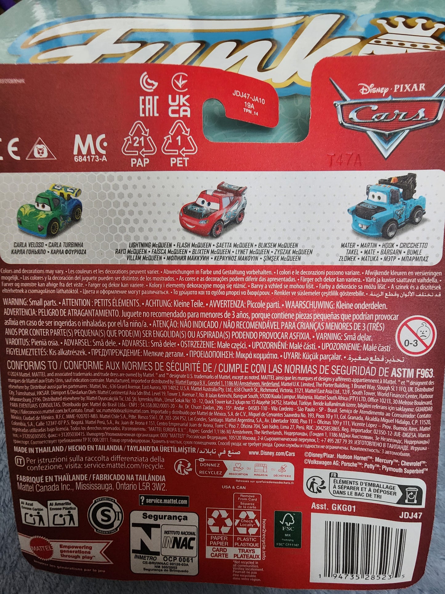 Disney Pixar Cars Mini Racers 3-packs Set