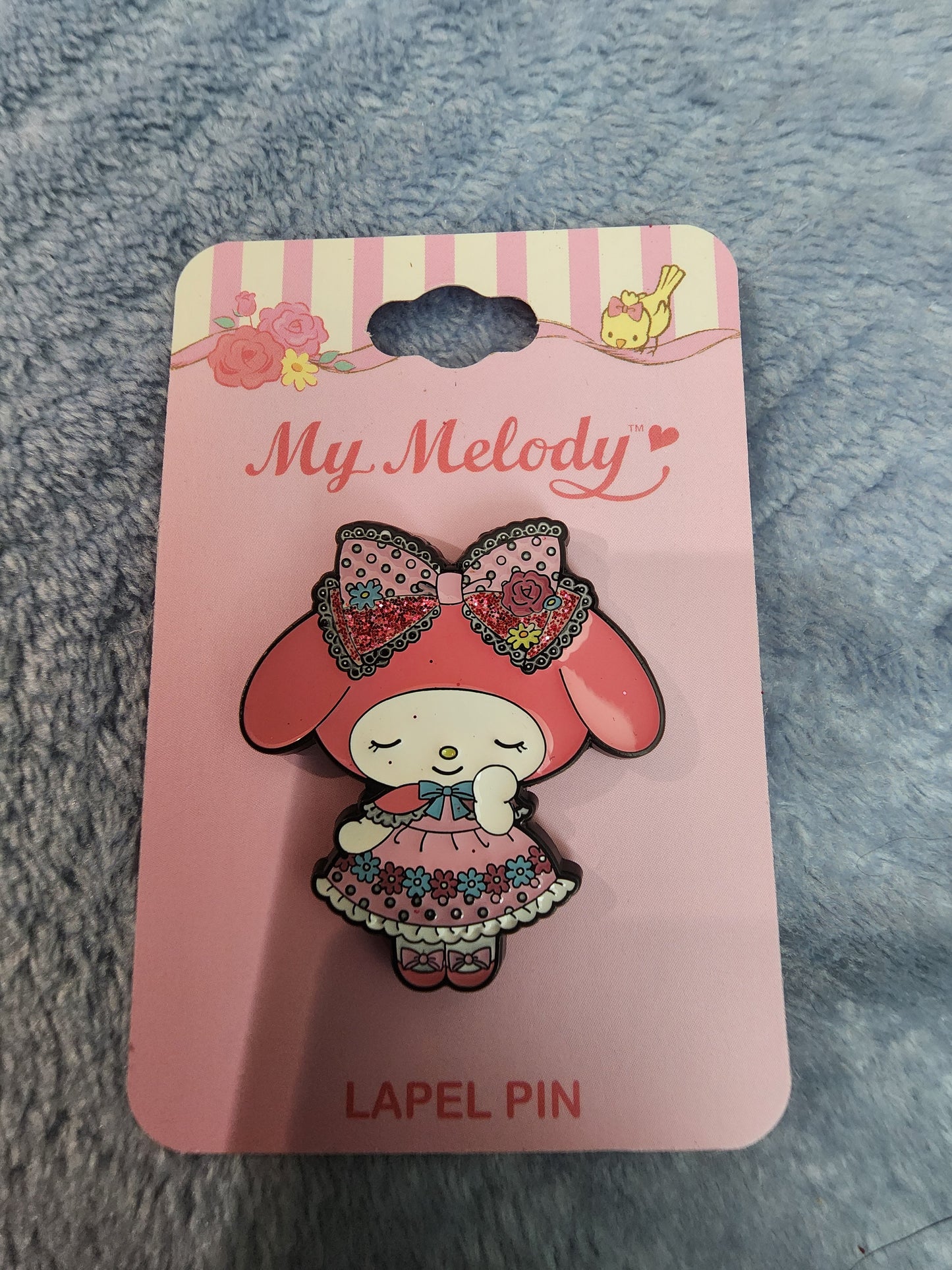 My Melody Glitter Bow Pin