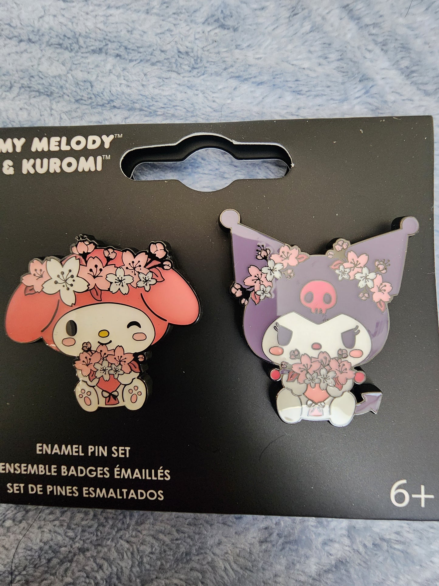 Loungefly My Melody and Kuromi Sakura Cherry Blossom Pin Set