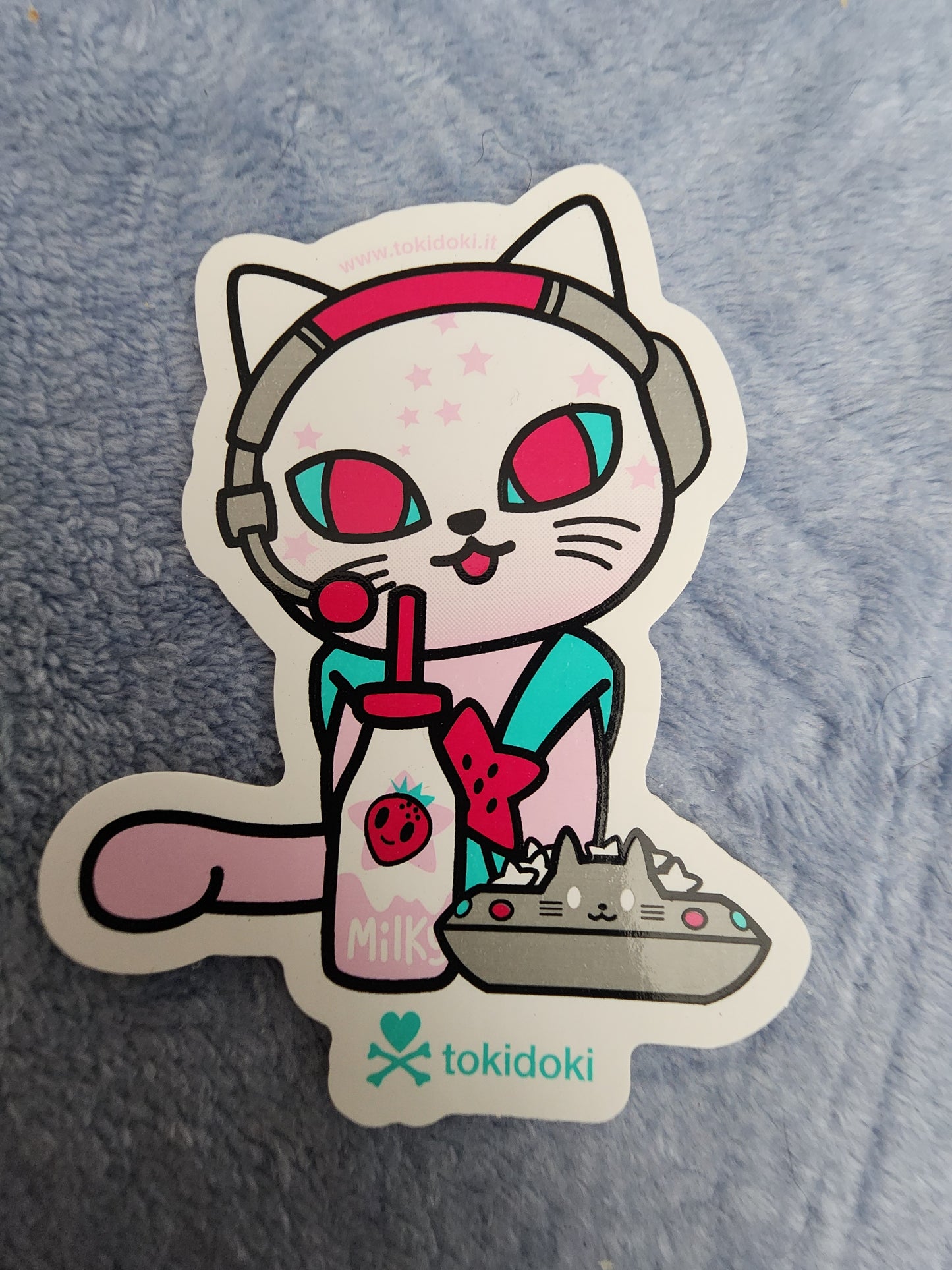 Tokidoki Cat DJ Sticker