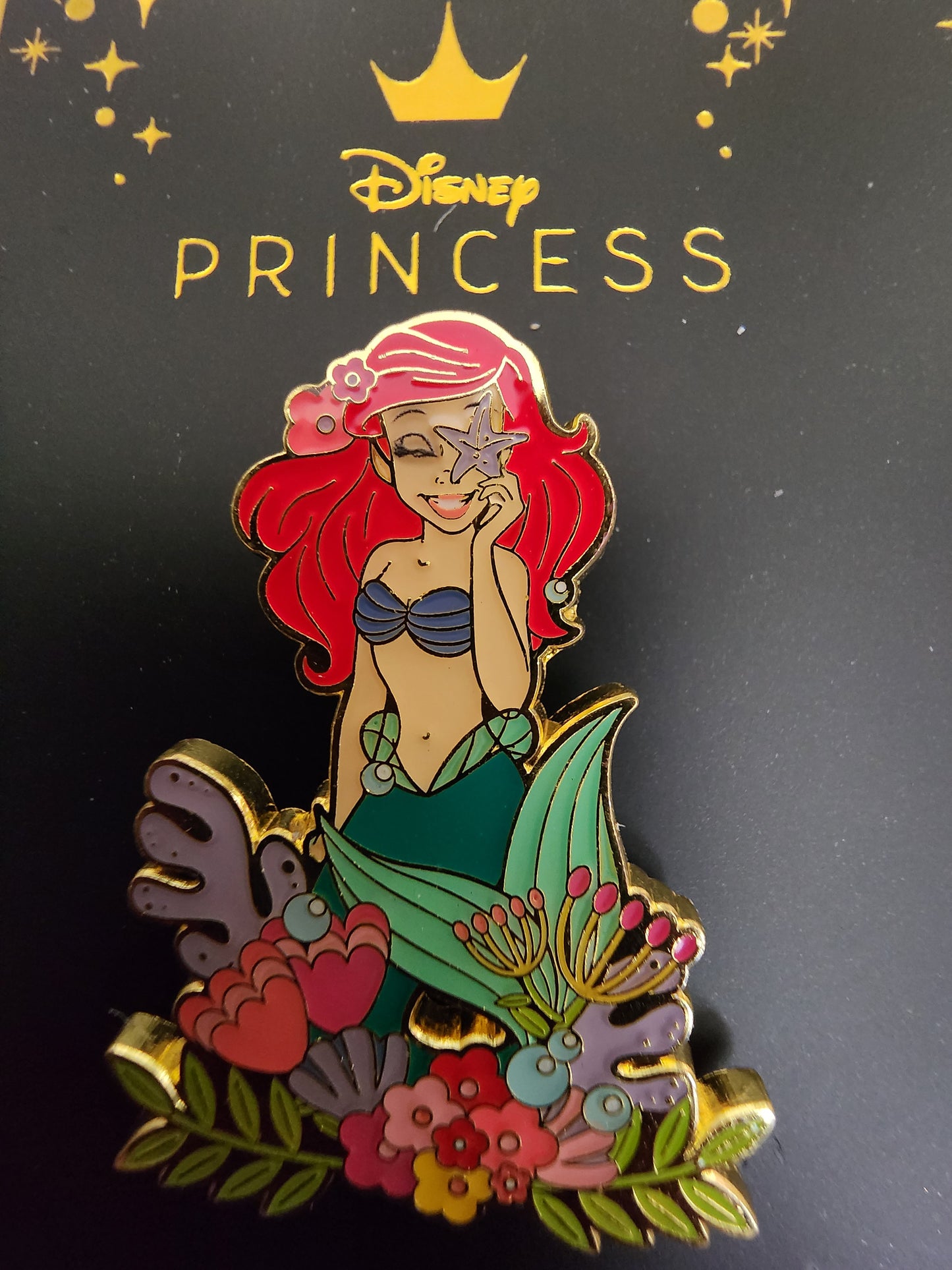 Loungefly Disney Little Mermaid Ariel Floral Portrait Pin