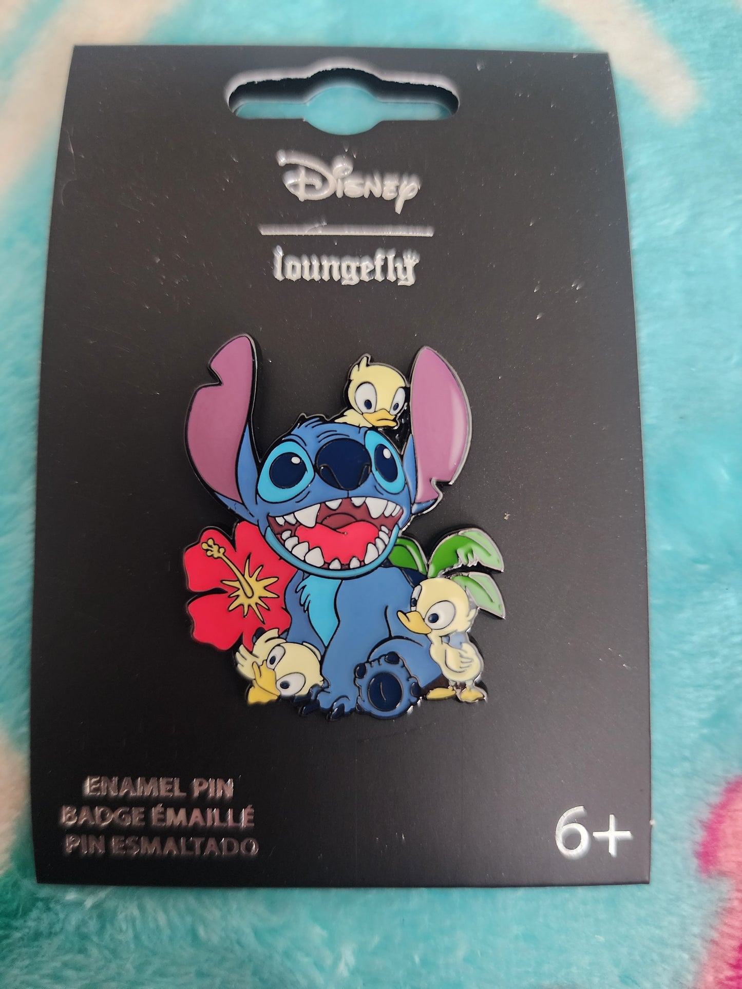 Loungefly Disney Stitch and Ducklings Floral Pin