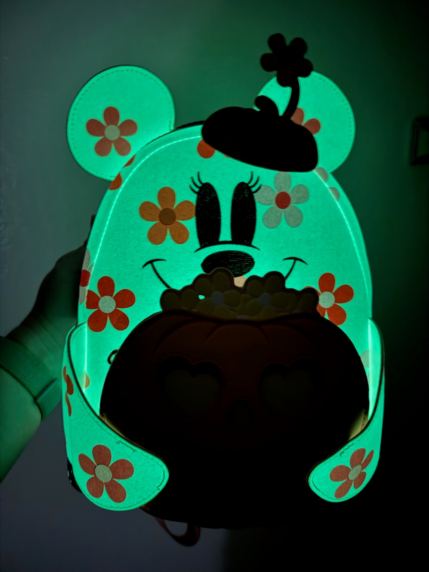 Loungefly Disney Minnie Mouse Ghost Holding a Pumpkin Backpack