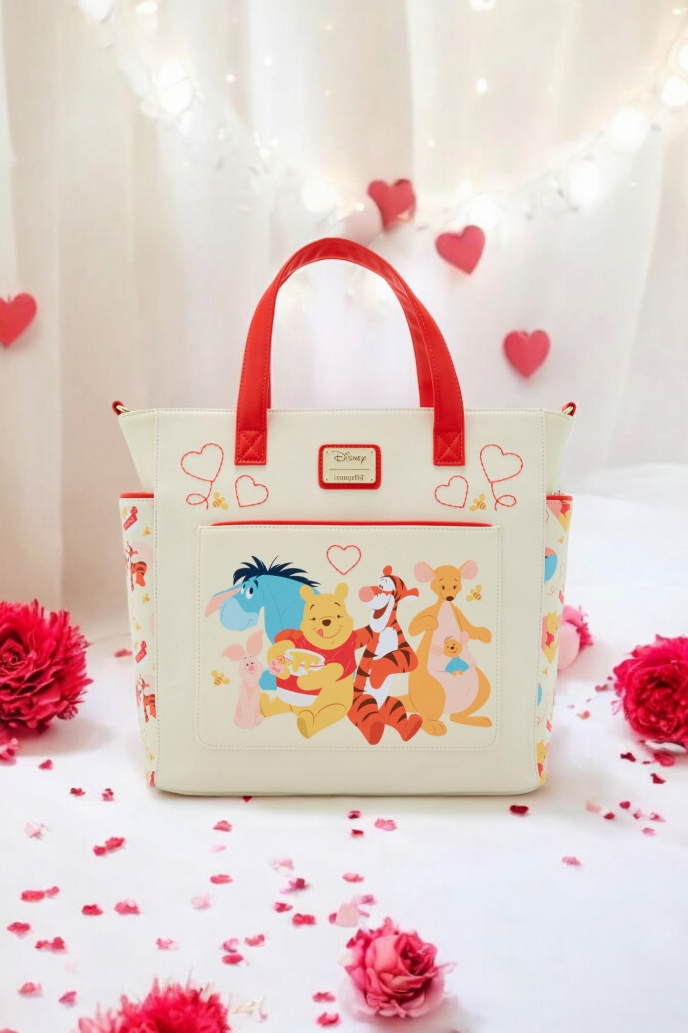 Loungefly Disney Winnie the Pooh & Friend Valentine Convertible Tote backpack x Loungefly x Disney Winnie The Pooh & Friends Convertible  main image 3