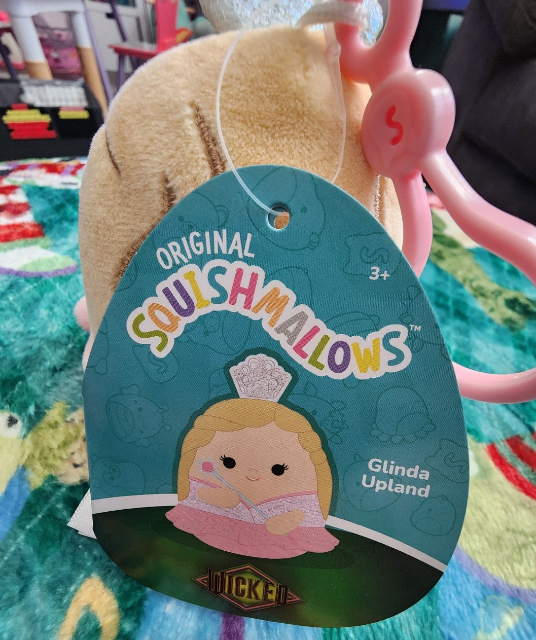 Squishmallows Wicked Glinda Bag Clip Plush