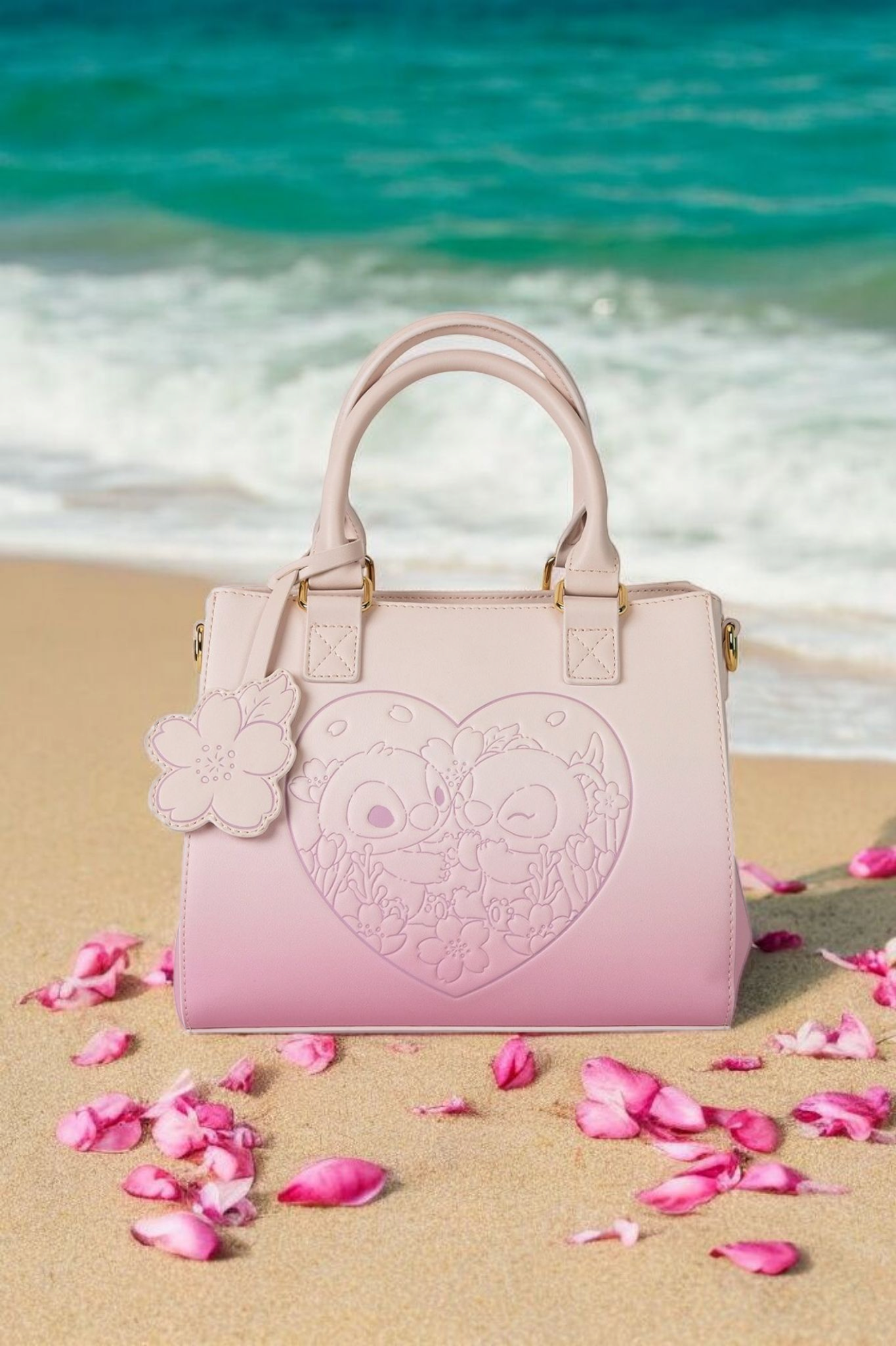 Loungefly Disney Lilo and Stitch Ombre Cherry Blossom Handbag