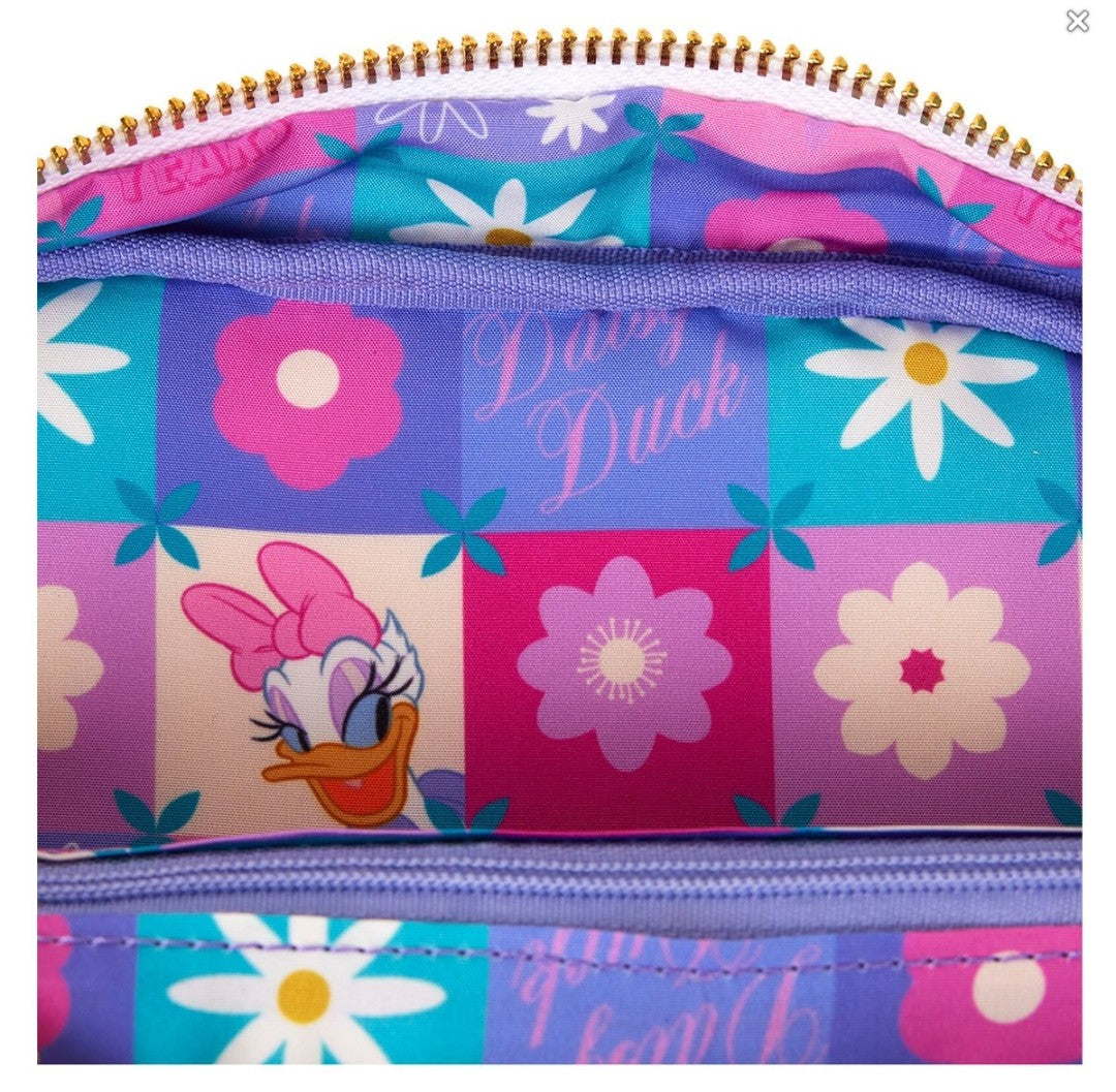 Loungefly Disney Daisy Duck 85th Anniversary Belt Bag and Coin Purse