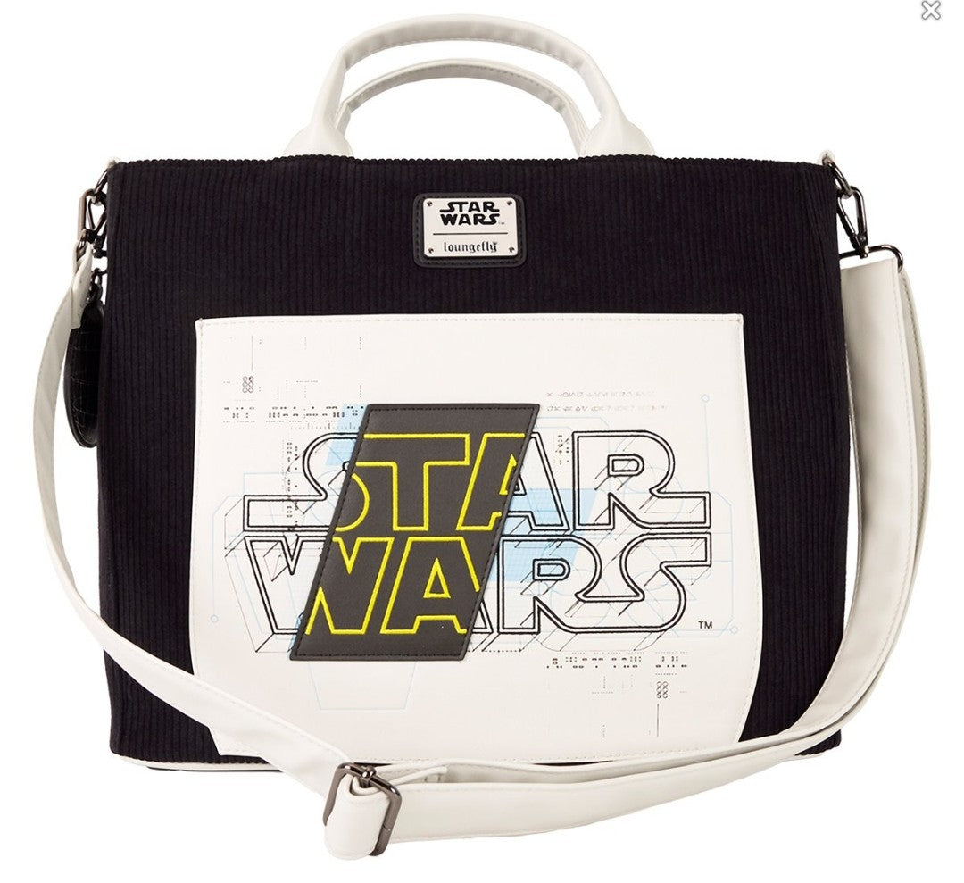 Loungefly Star Wars Logo Blueprint Convertible Tote Bag