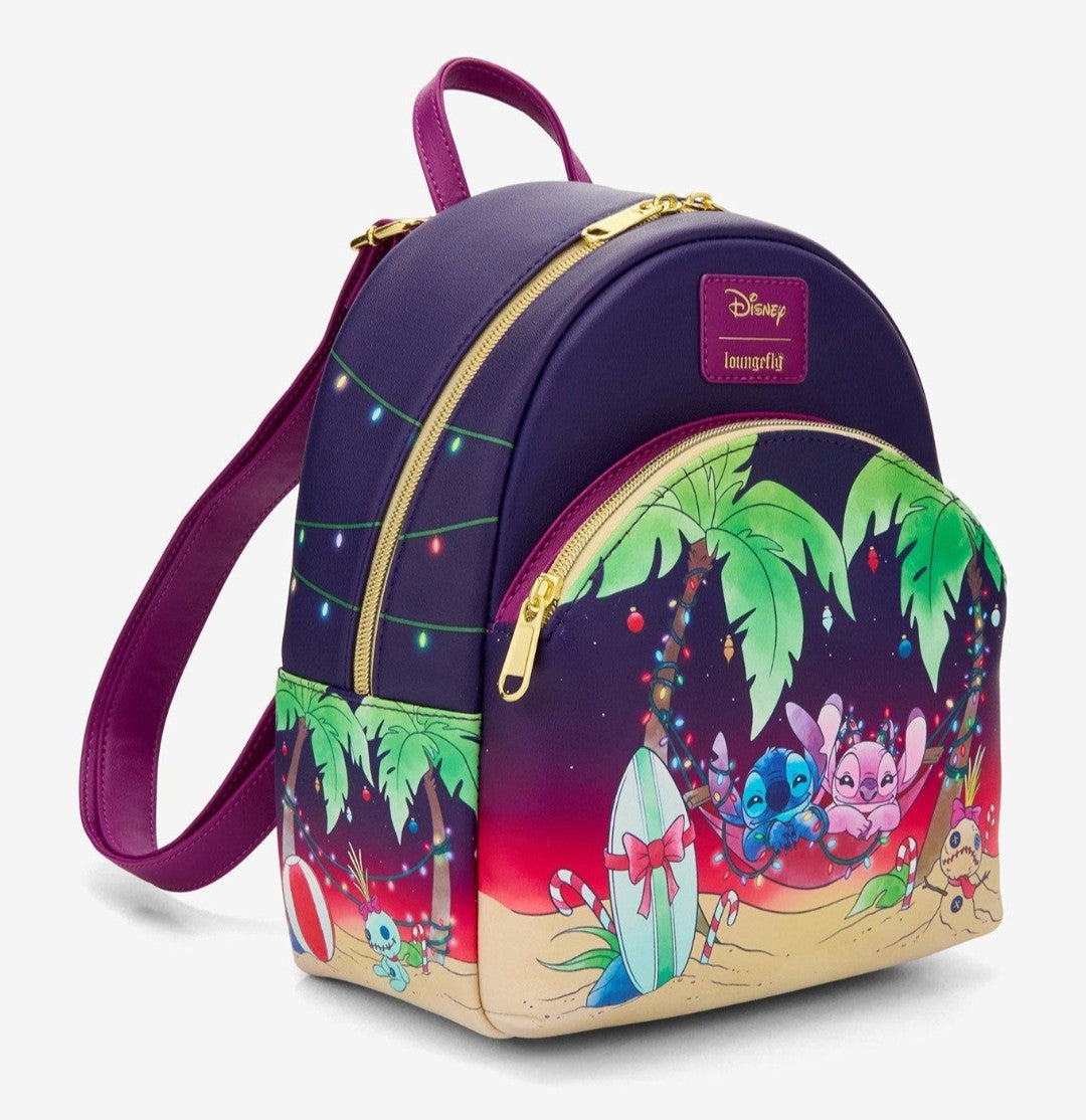 Loungefly Disney Stitch and Angel Holiday Backpack