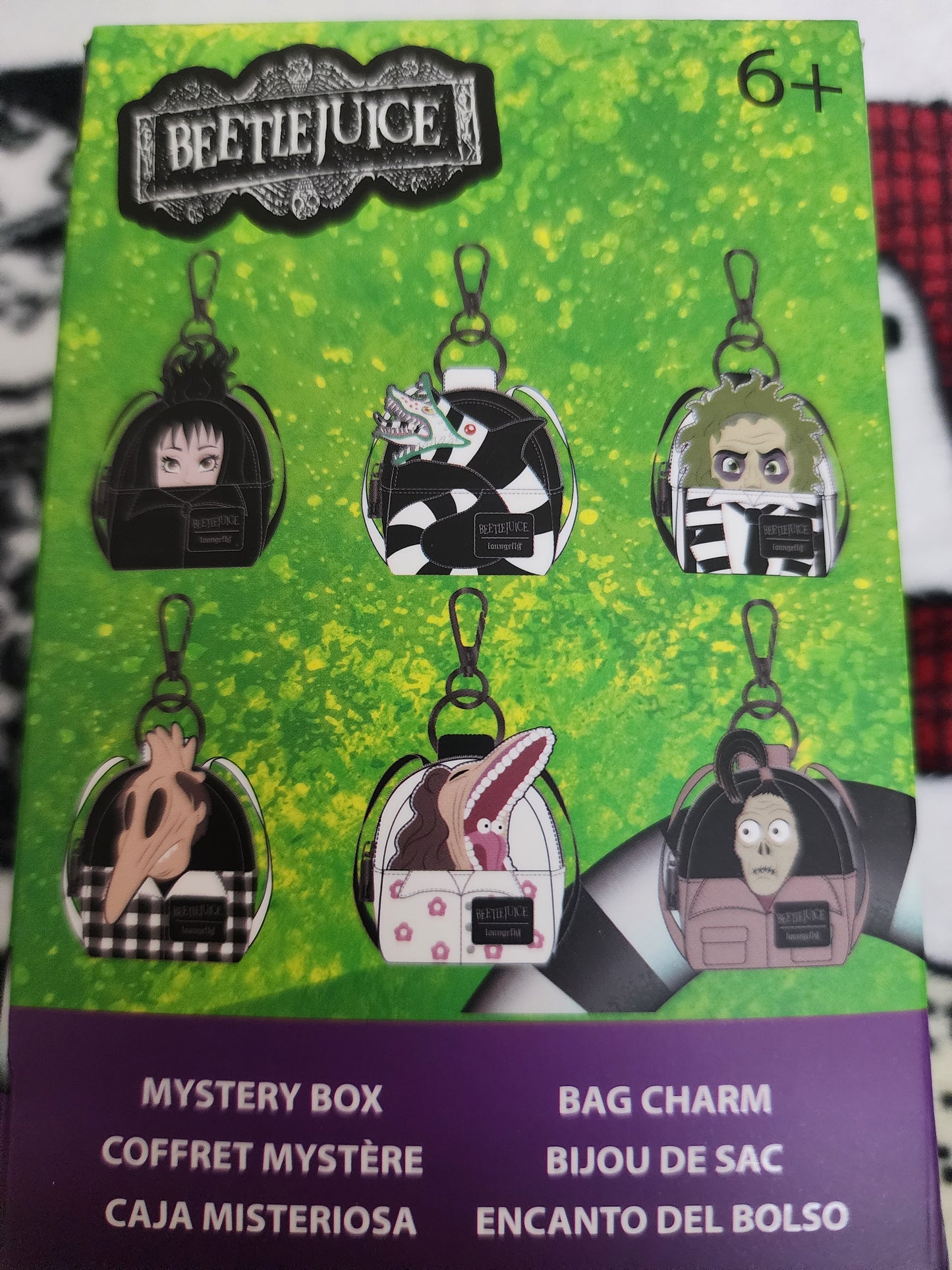 Loungefly Beetlejuice Exclusive Cosplay Mystery Mini Backpack Bag Clips