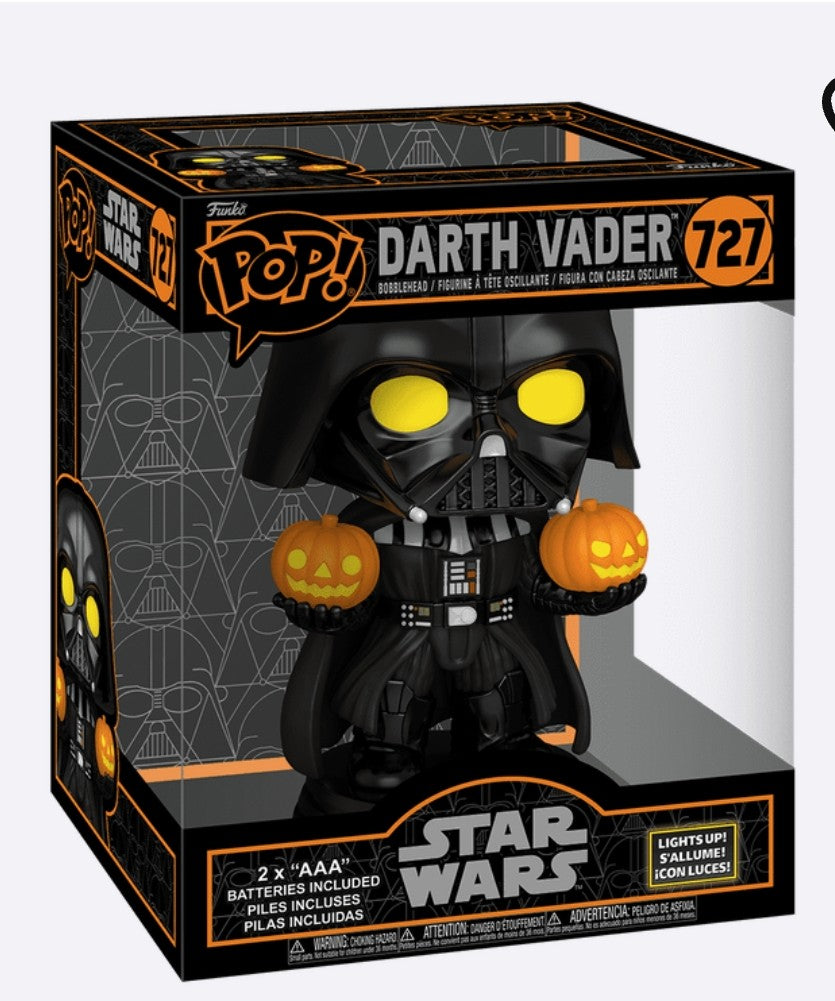 Funko Pop Star Wars Darth Vader Halloween Light-Up Super Size Pop