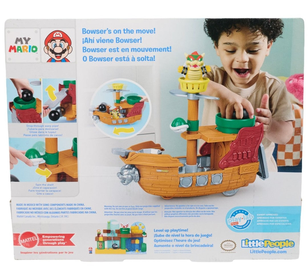 Fisher Price Little People Super Mario Bowser's Airship Playset