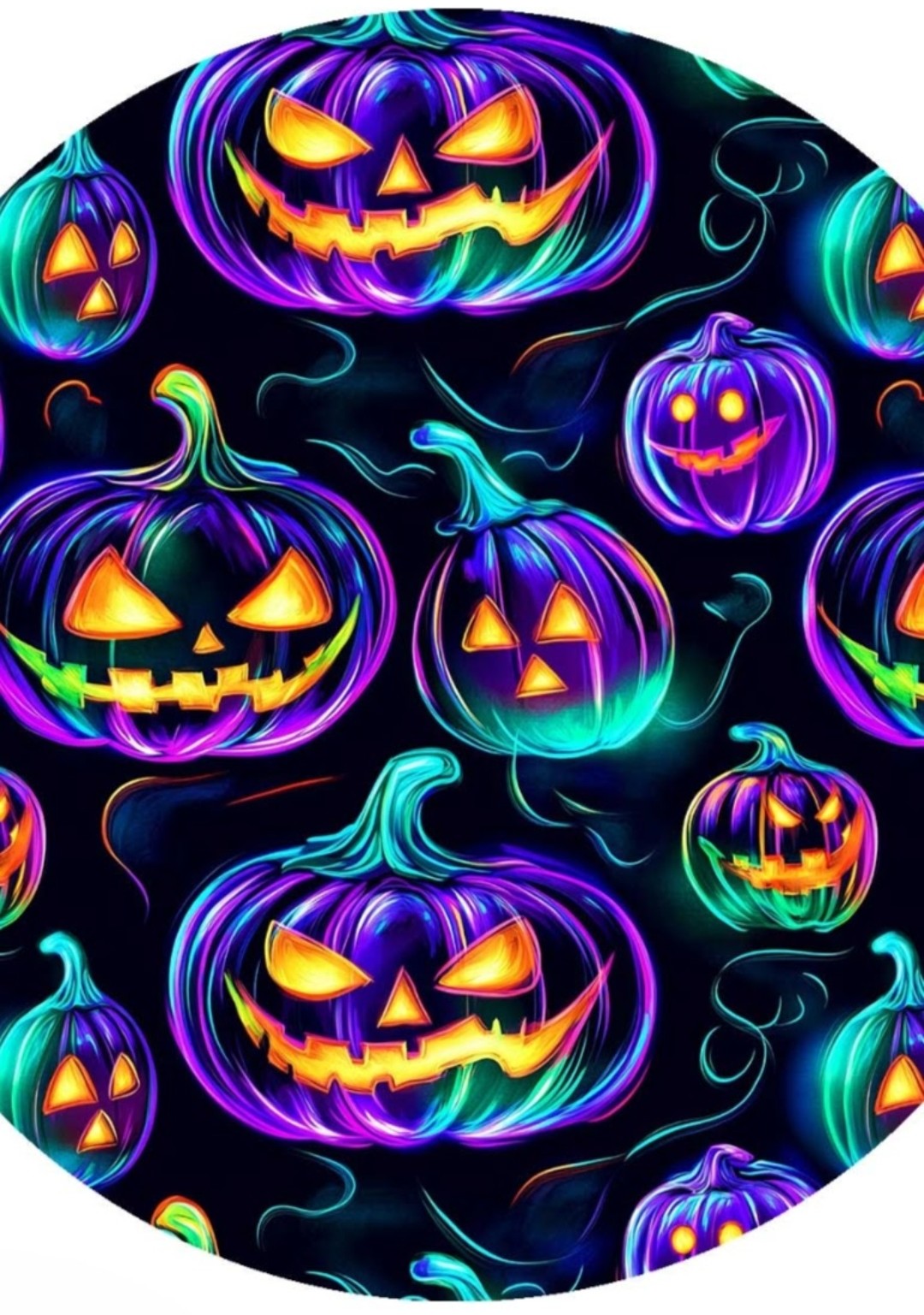 CP Neon Scary Halloween Pumpkin Leggings