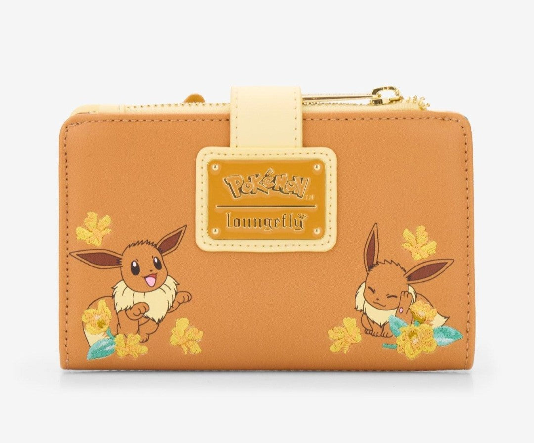Loungefly Pokemon Eevee Floral Embroidered Wallet