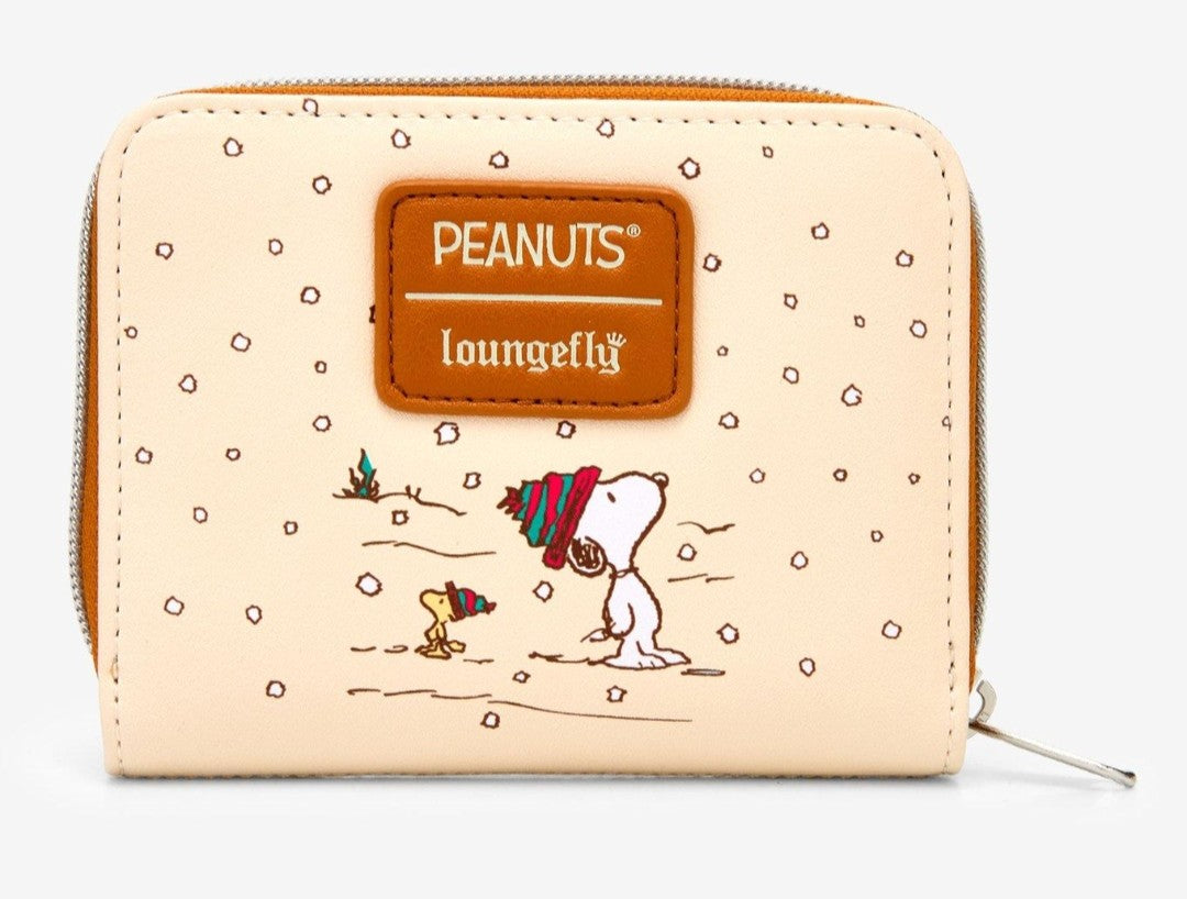 Loungefly Peanuts Snoopy and Woodstock Holiday Wreath Wallet