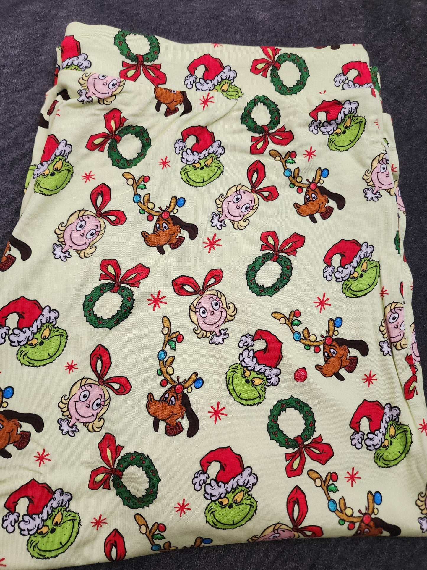 CP Dr Seuss The Grinch and Cindy Lou Who Holiday Jogger Leggings