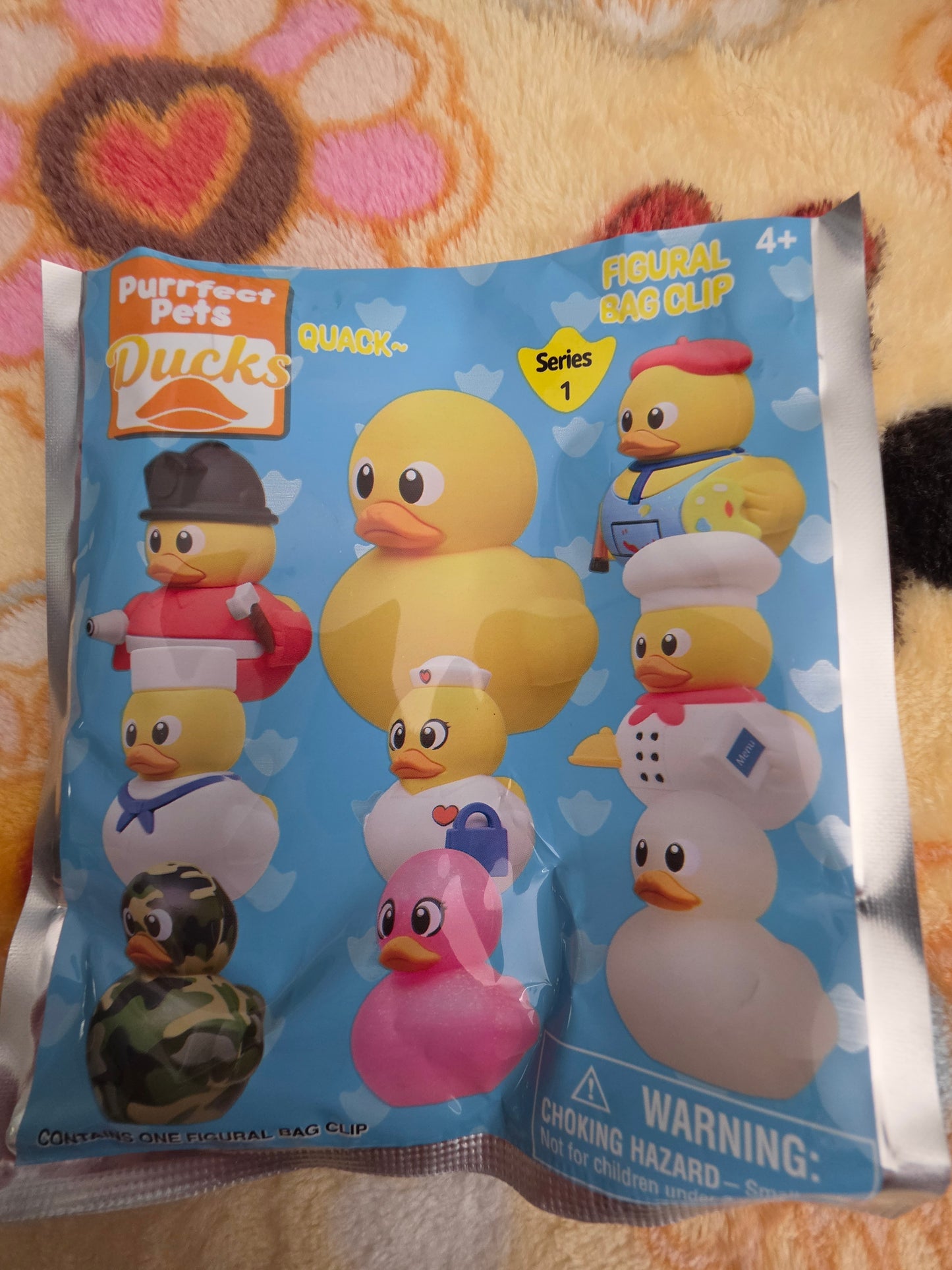 Yellow Duckies 3D Foam Bag Clips