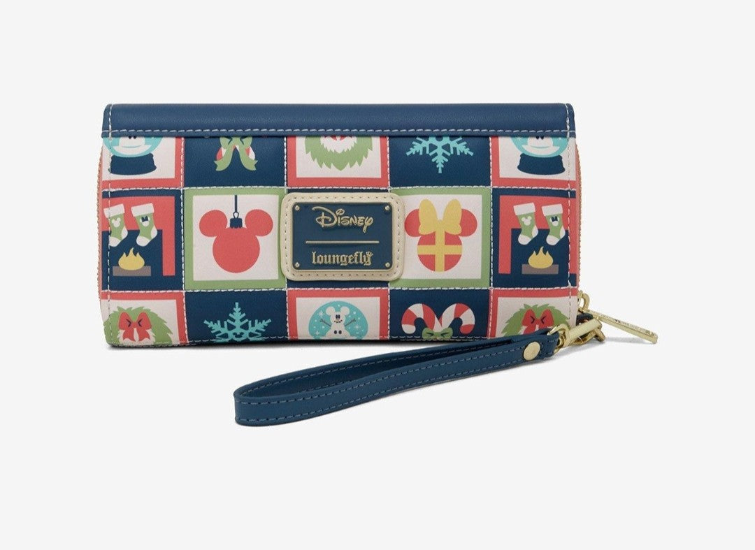 Loungefly Disney Mickey and Minnie Sledding Holiday Wallet