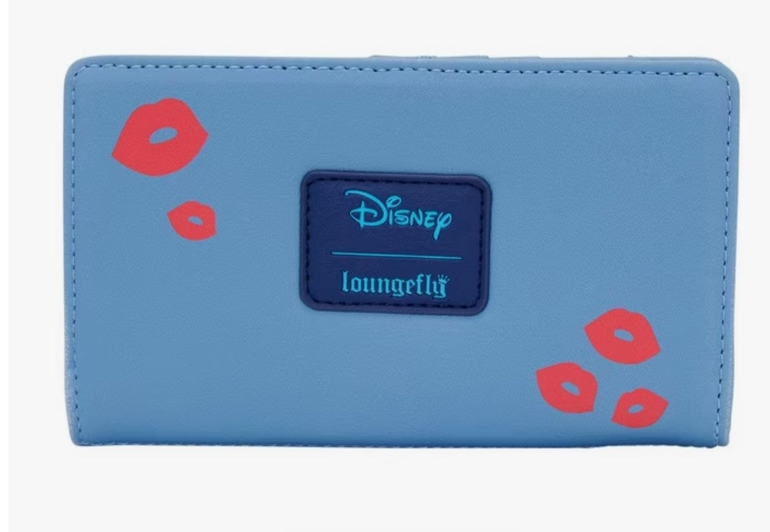 Loungefly Disney Lilo and Stitch Angel and Stitch Kisses Flap Wallet Exclusive