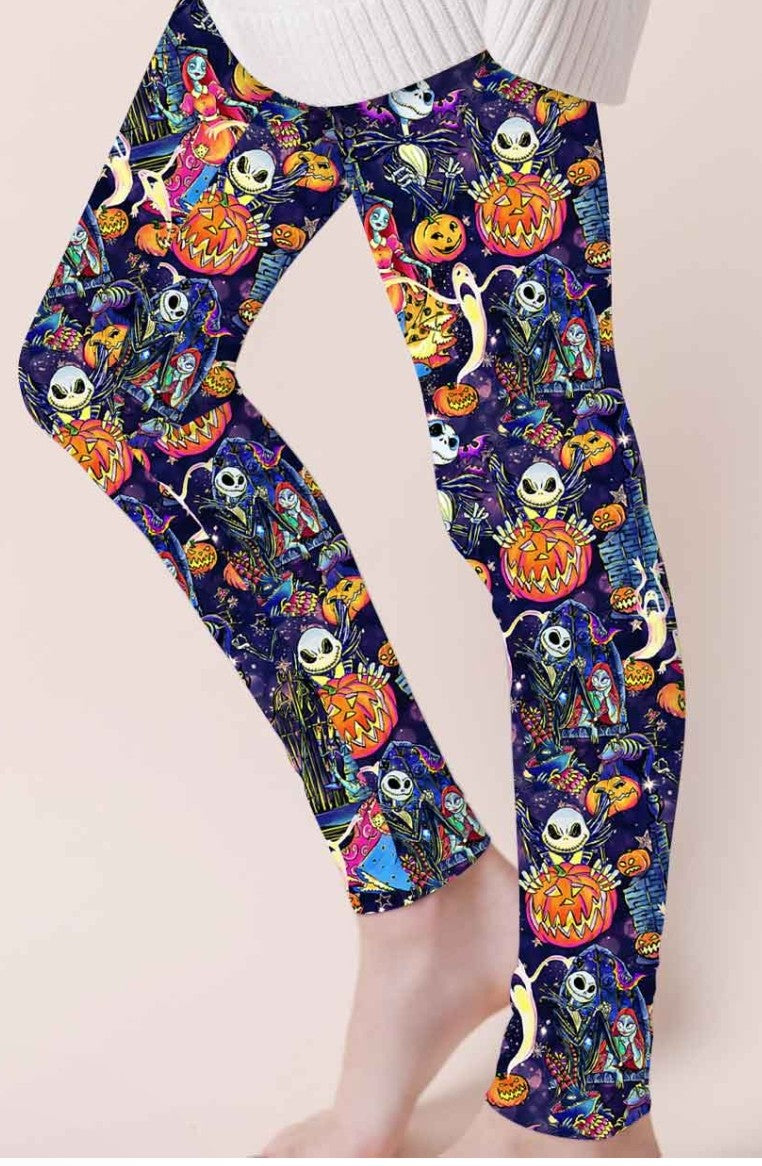 CP Disney Nightmare Before Christmas Jack and Sally Halloween Leggings